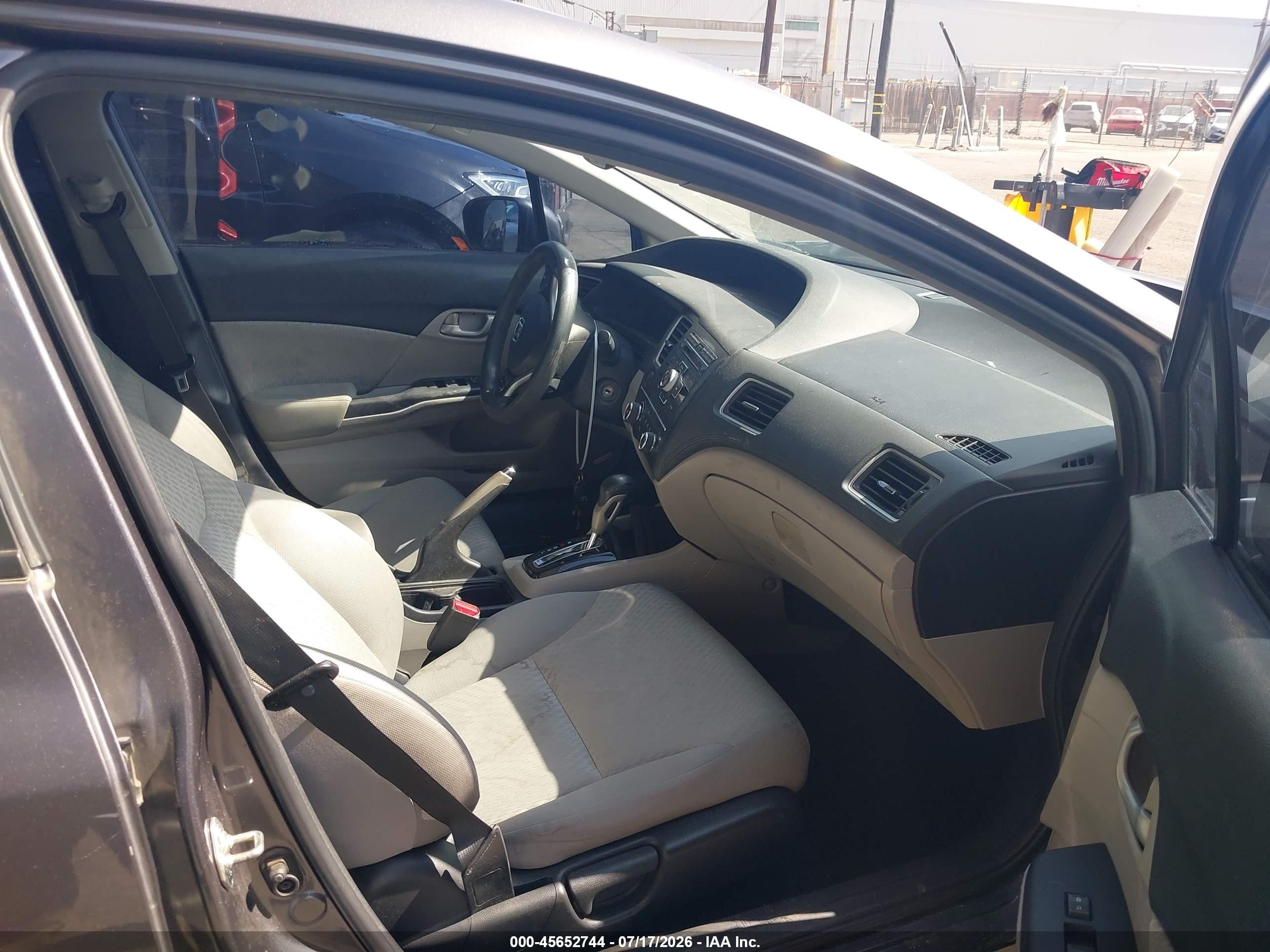 2015 Honda Civic Lx Gray vin: 19XFB2F53FE221546