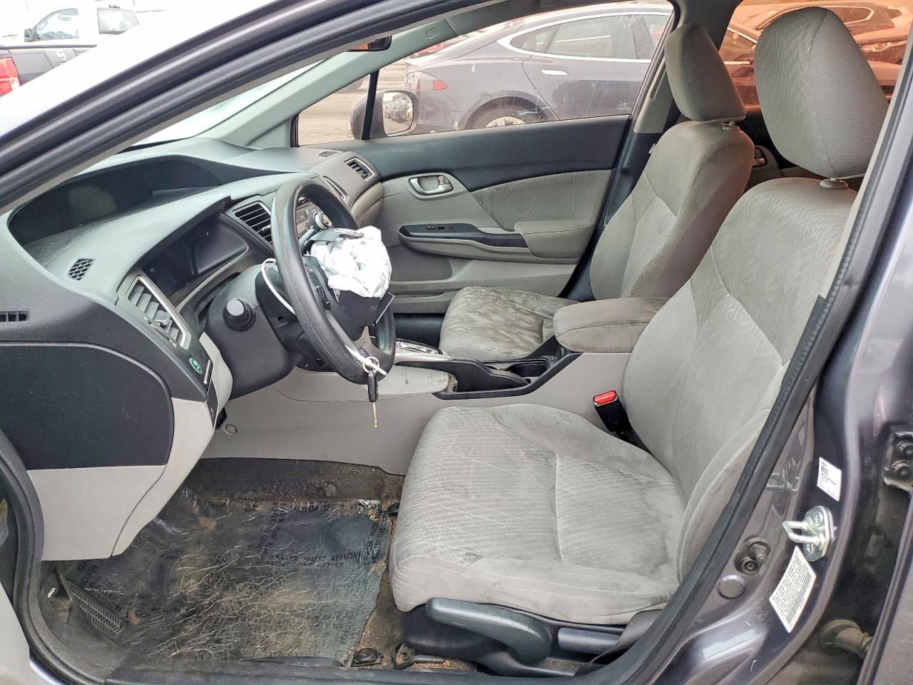 2015 Honda Civic Lx Gray vin: 19XFB2F53FE227444