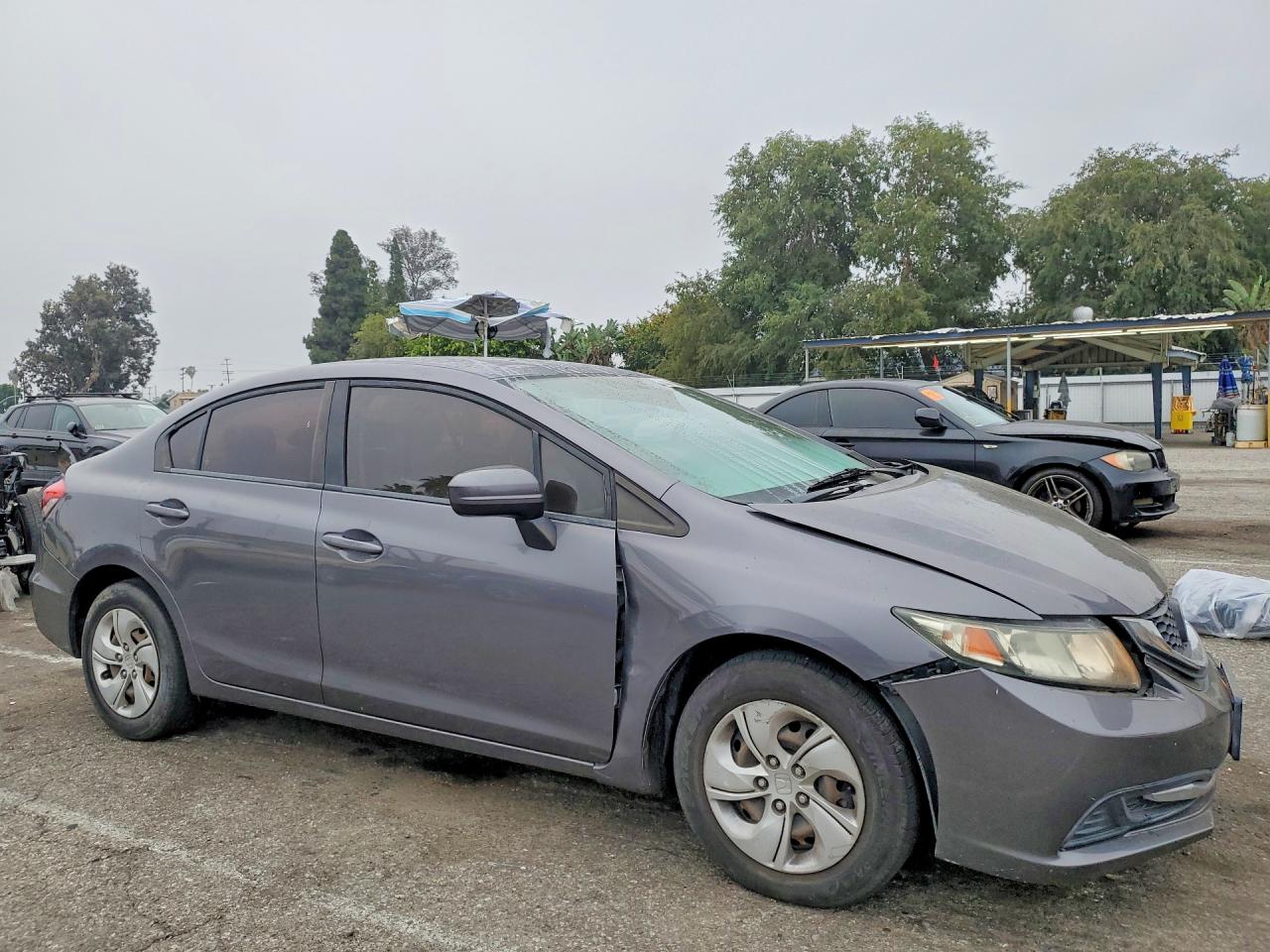 2015 Honda Civic Lx Gray vin: 19XFB2F53FE227444
