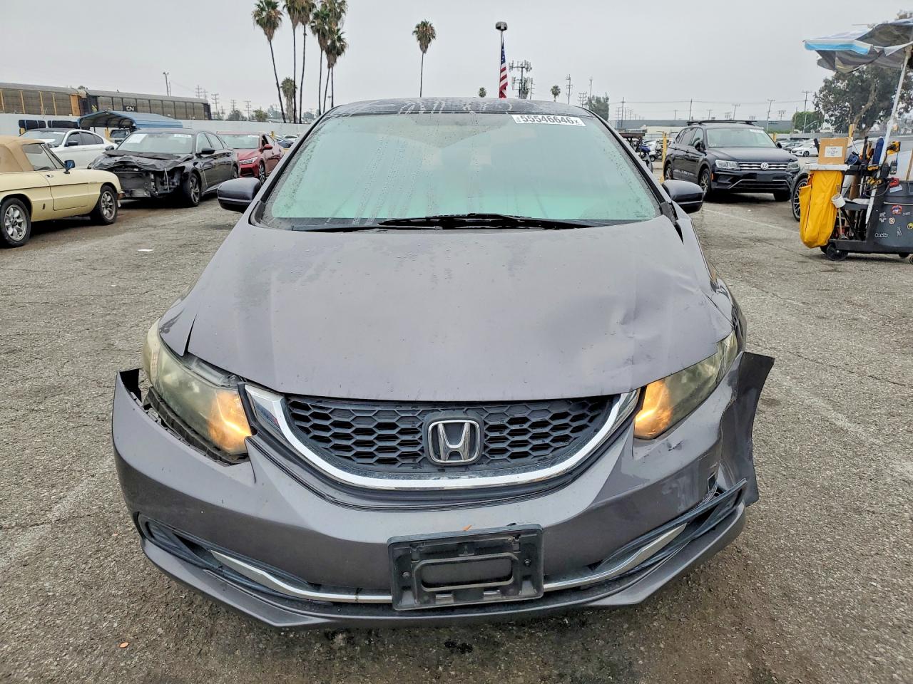 2015 Honda Civic Lx Gray vin: 19XFB2F53FE227444