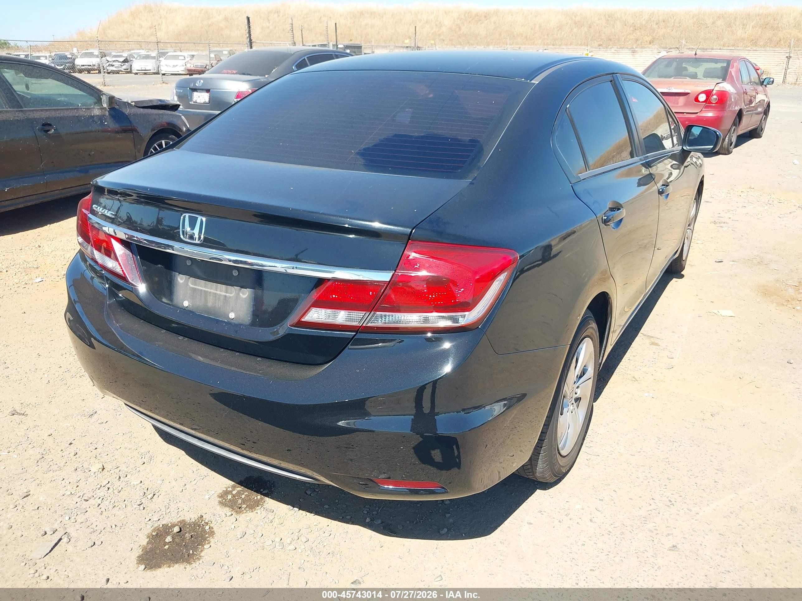 2015 Honda Civic Lx Black vin: 19XFB2F53FE254899