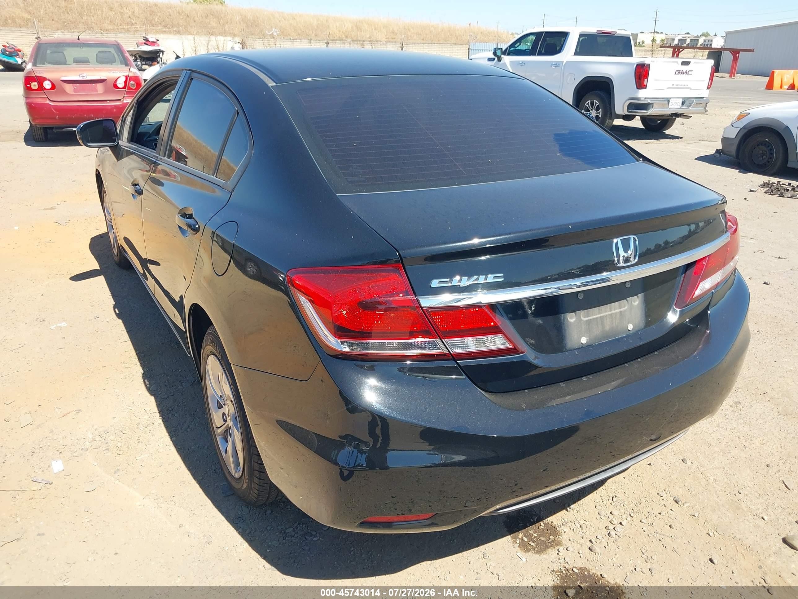 2015 Honda Civic Lx Black vin: 19XFB2F53FE254899