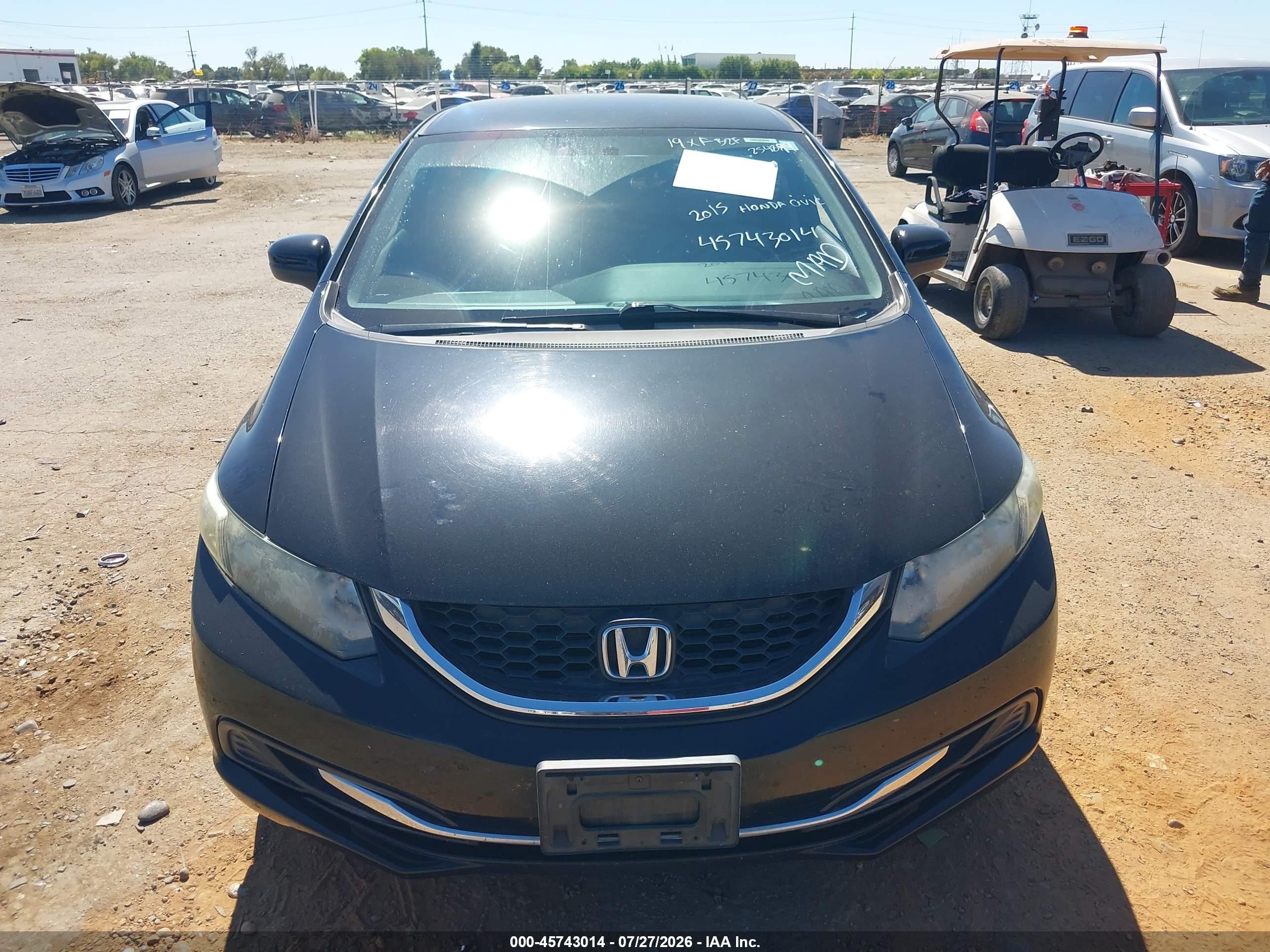 2015 Honda Civic Lx Black vin: 19XFB2F53FE254899
