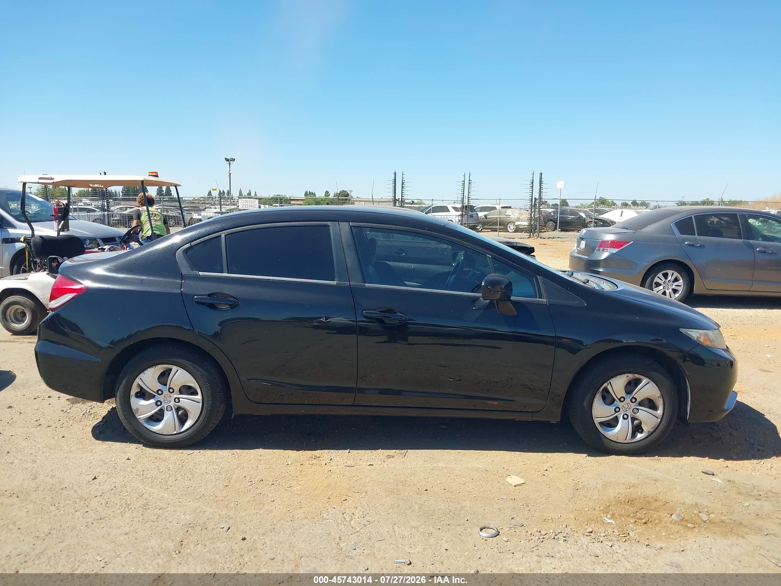 2015 Honda Civic Lx Black vin: 19XFB2F53FE254899