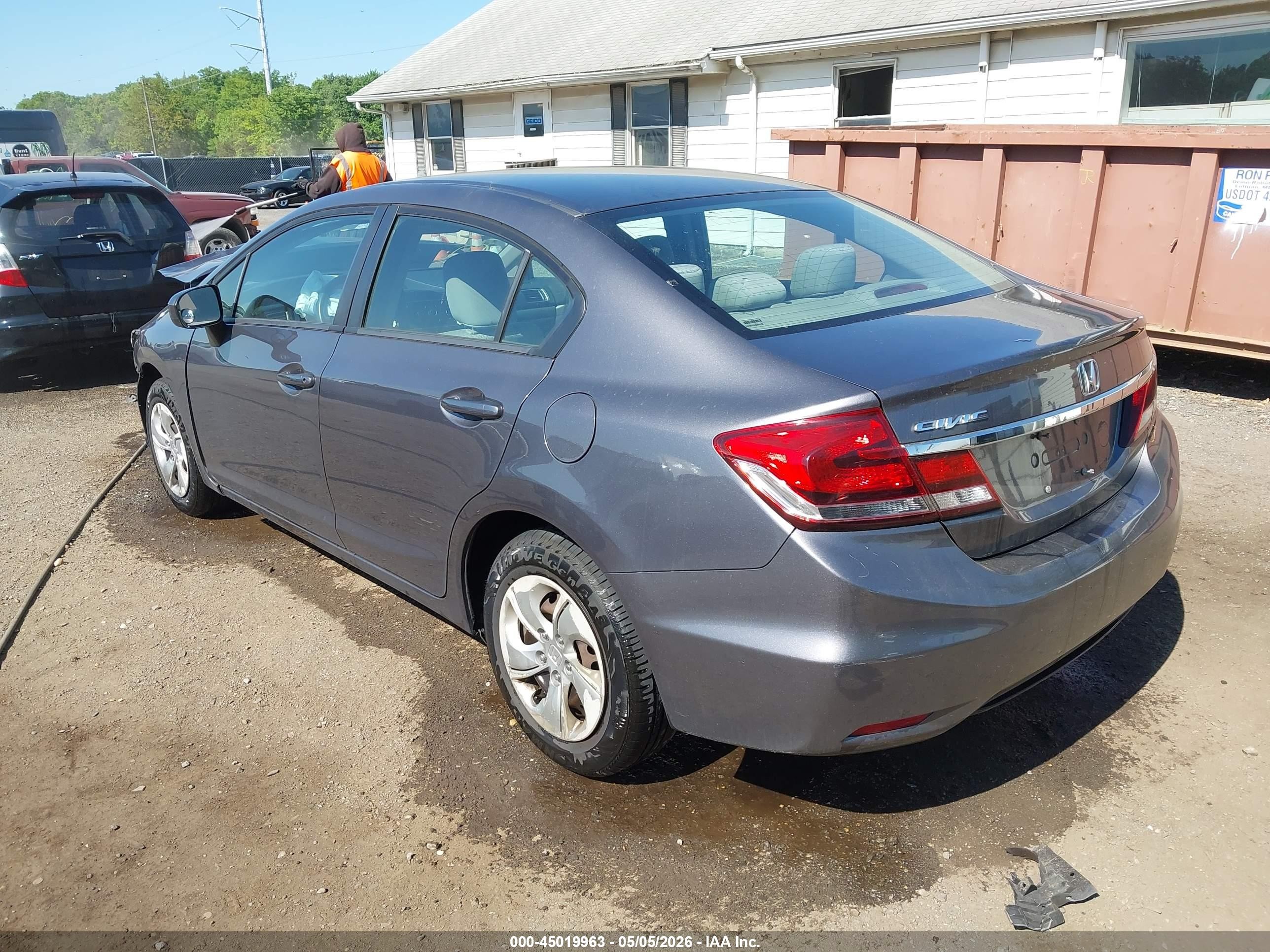 2015 Honda Civic Lx Gray vin: 19XFB2F53FE266633