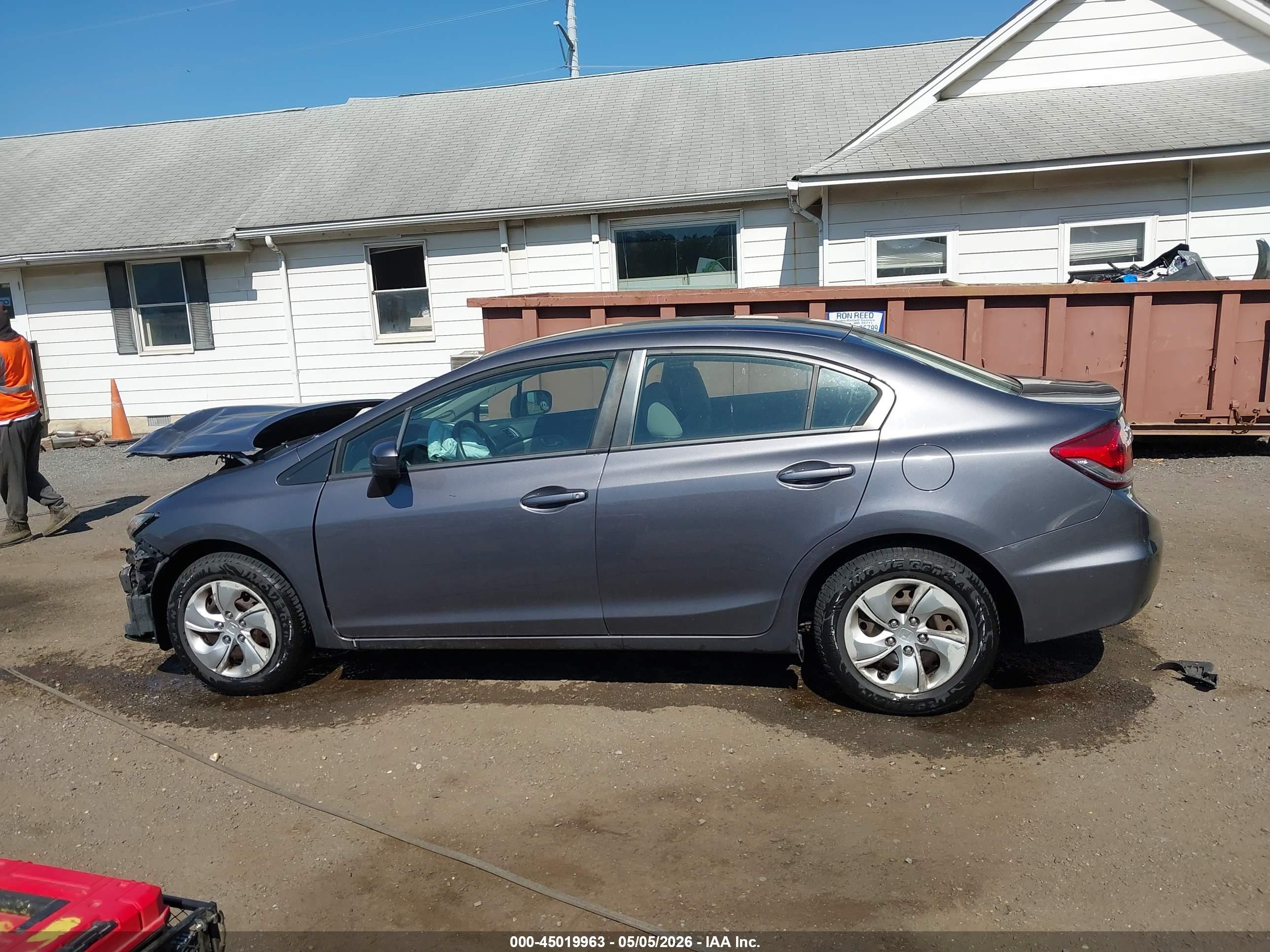 2015 Honda Civic Lx Gray vin: 19XFB2F53FE266633