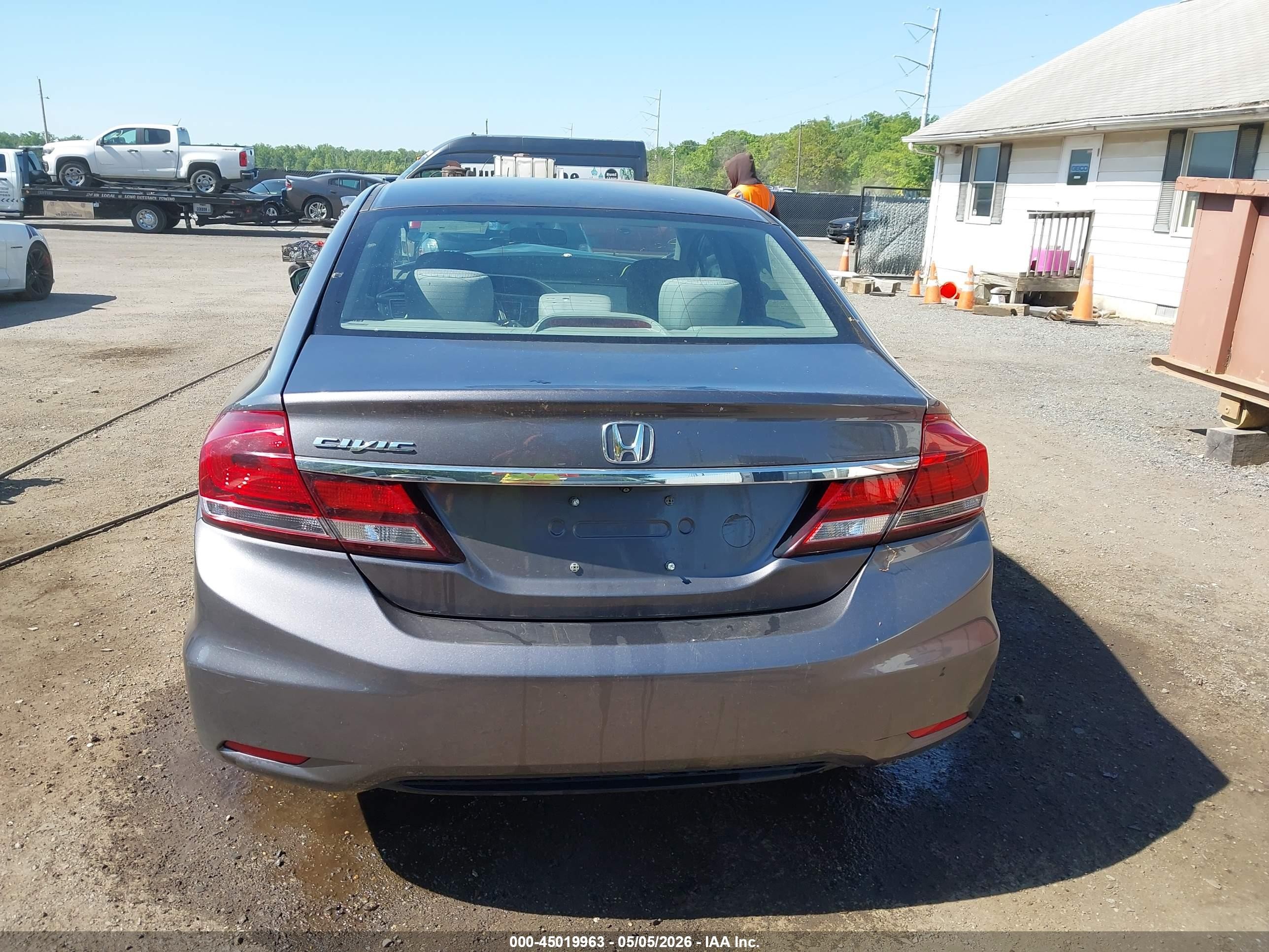 2015 Honda Civic Lx Gray vin: 19XFB2F53FE266633