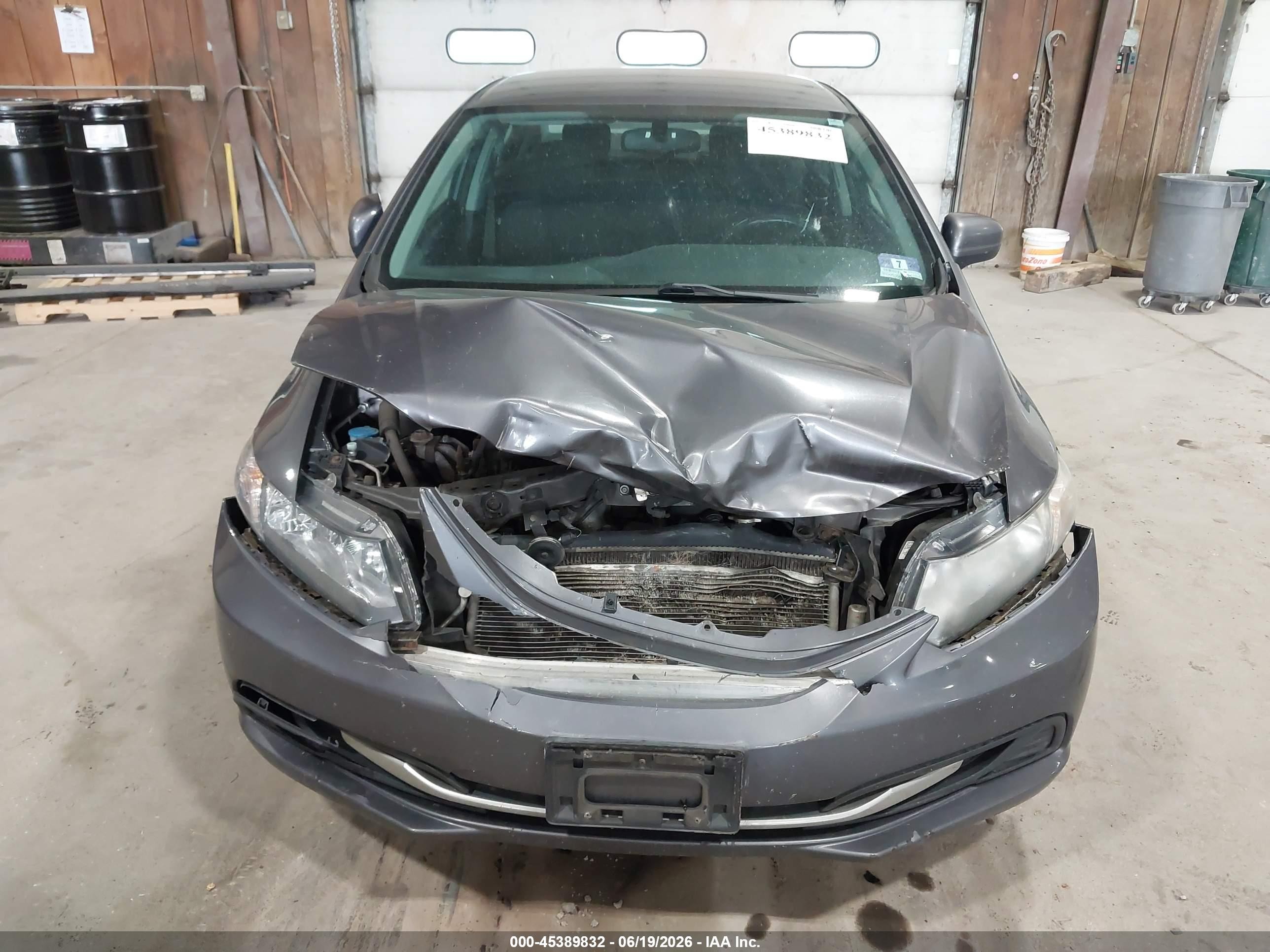 2015 Honda Civic Lx Серый vin: 19XFB2F53FE274778