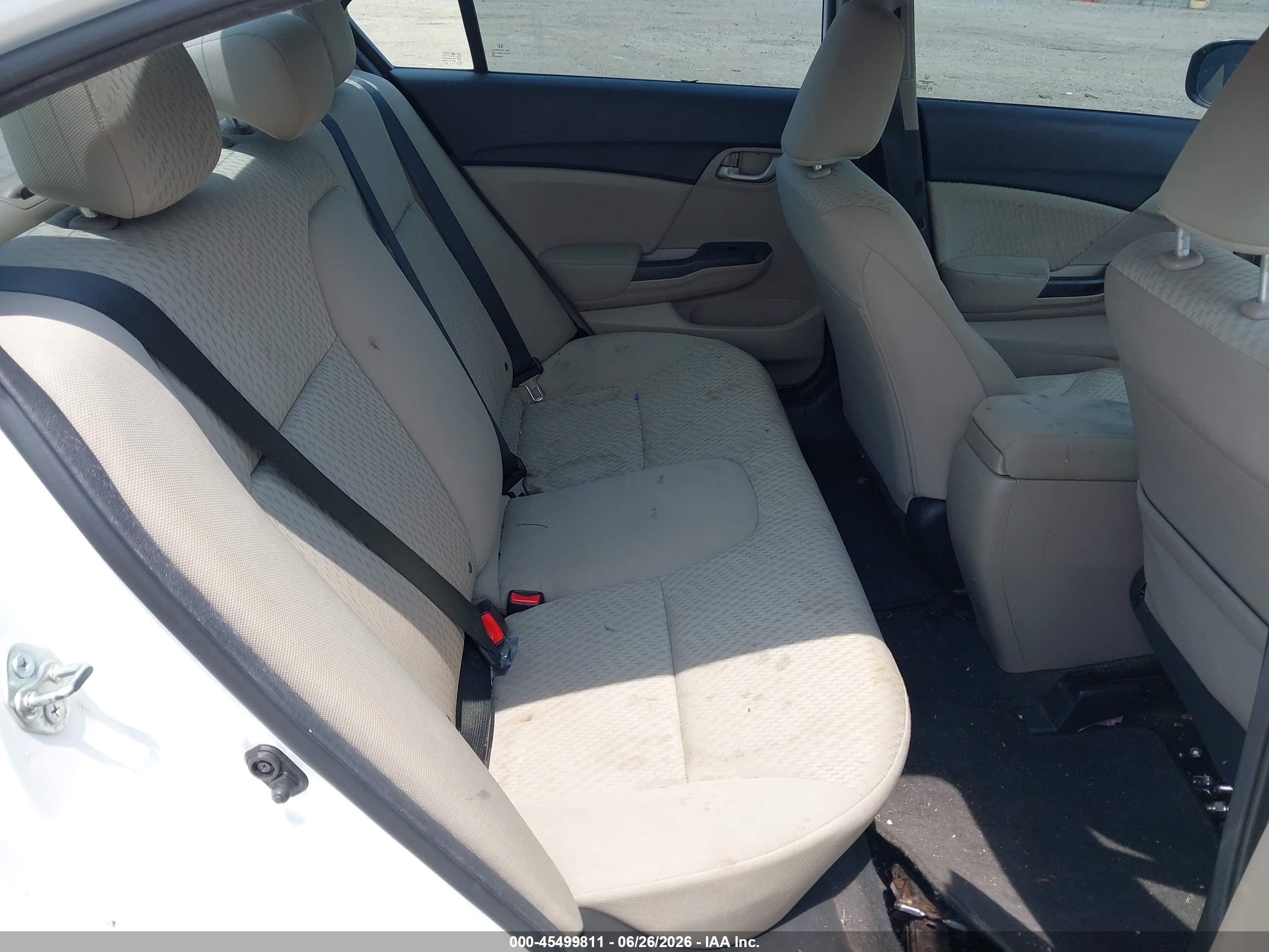 2015 Honda Civic Lx White vin: 19XFB2F53FE275851