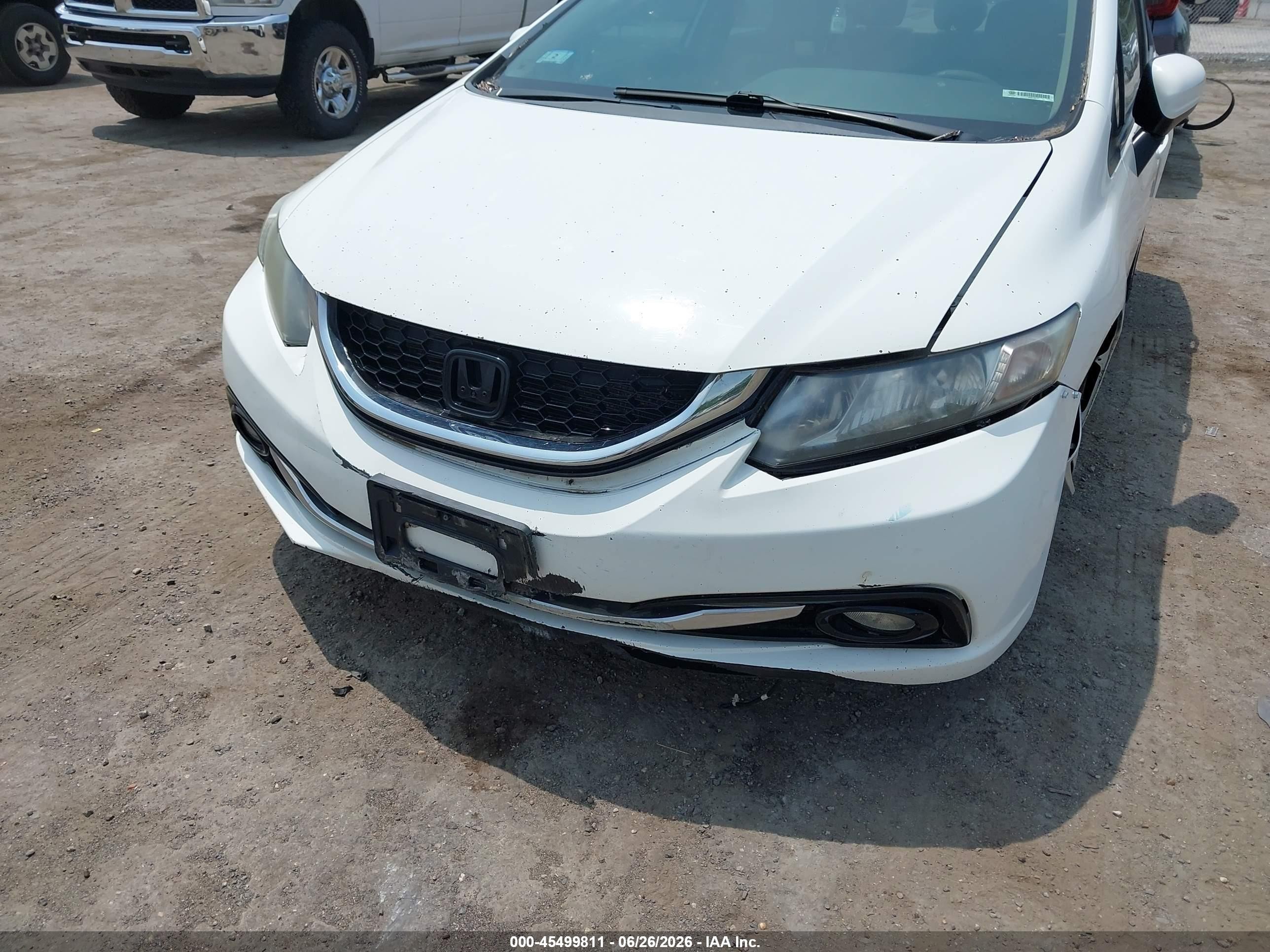2015 Honda Civic Lx White vin: 19XFB2F53FE275851