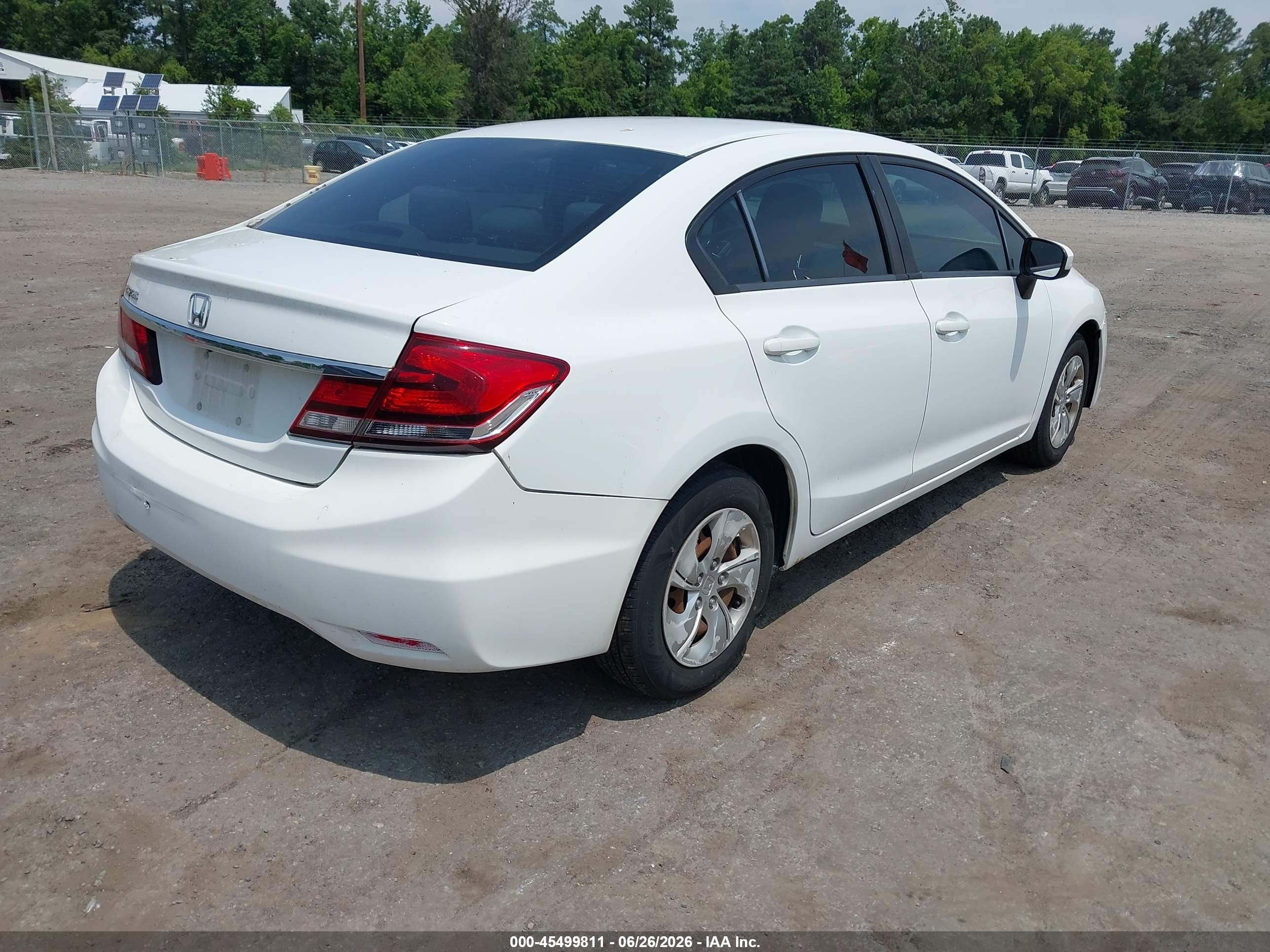 2015 Honda Civic Lx White vin: 19XFB2F53FE275851