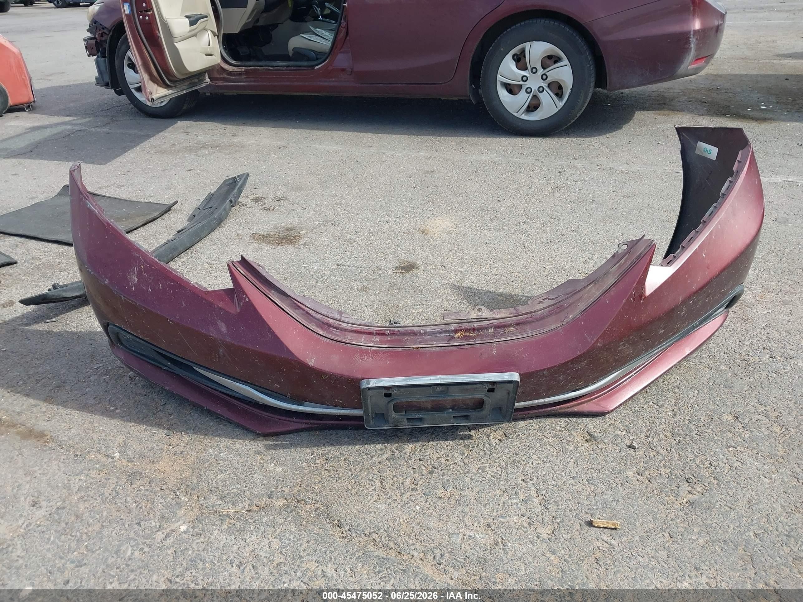 2015 Honda Civic Lx Maroon vin: 19XFB2F53FE293833