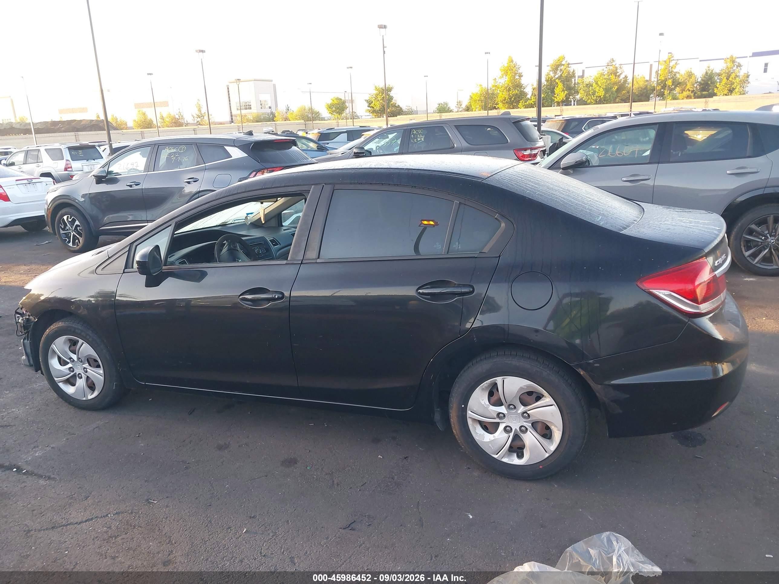 2015 Honda Civic Lx Black vin: 19XFB2F53FE705104