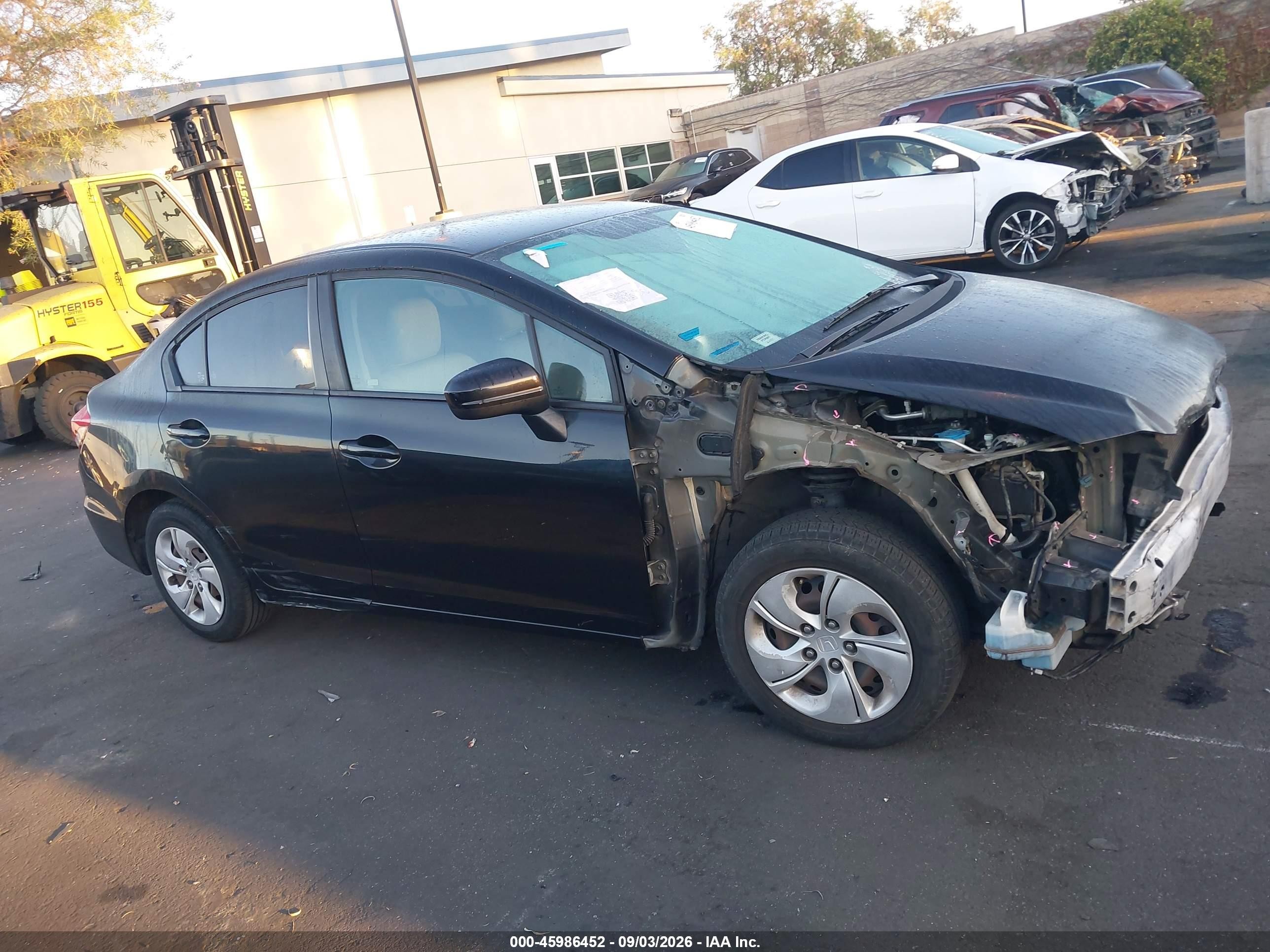 2015 Honda Civic Lx Black vin: 19XFB2F53FE705104