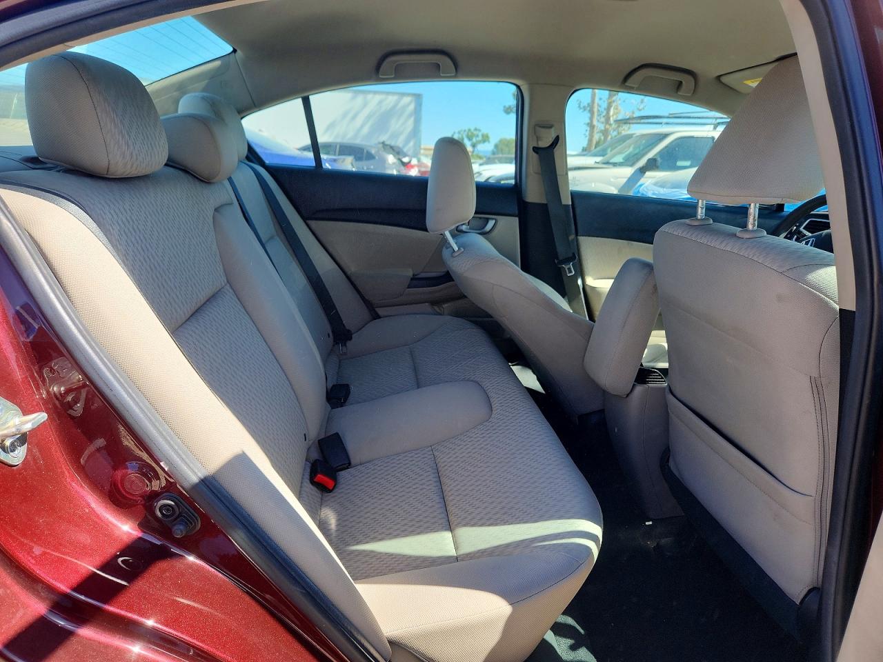 2015 Honda Civic Lx Burgundy vin: 19XFB2F53FE705894