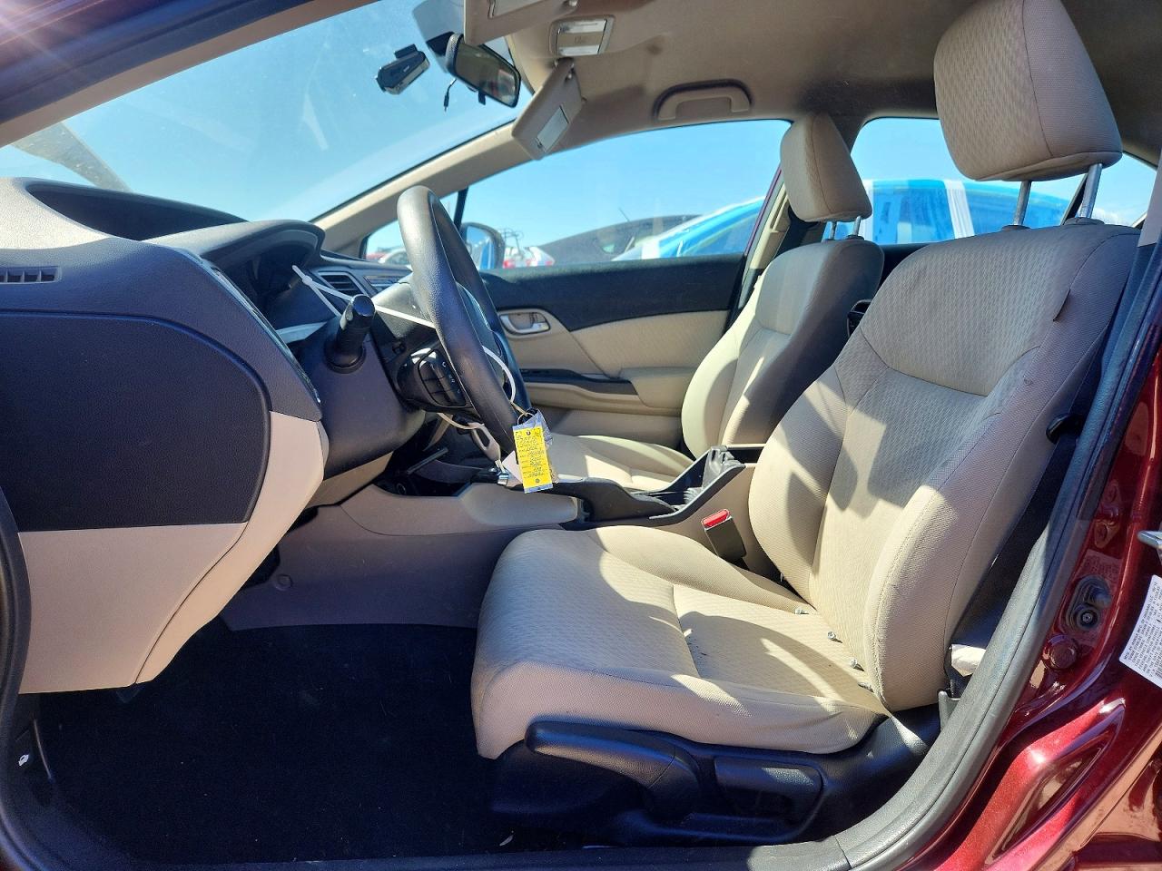 2015 Honda Civic Lx Burgundy vin: 19XFB2F53FE705894