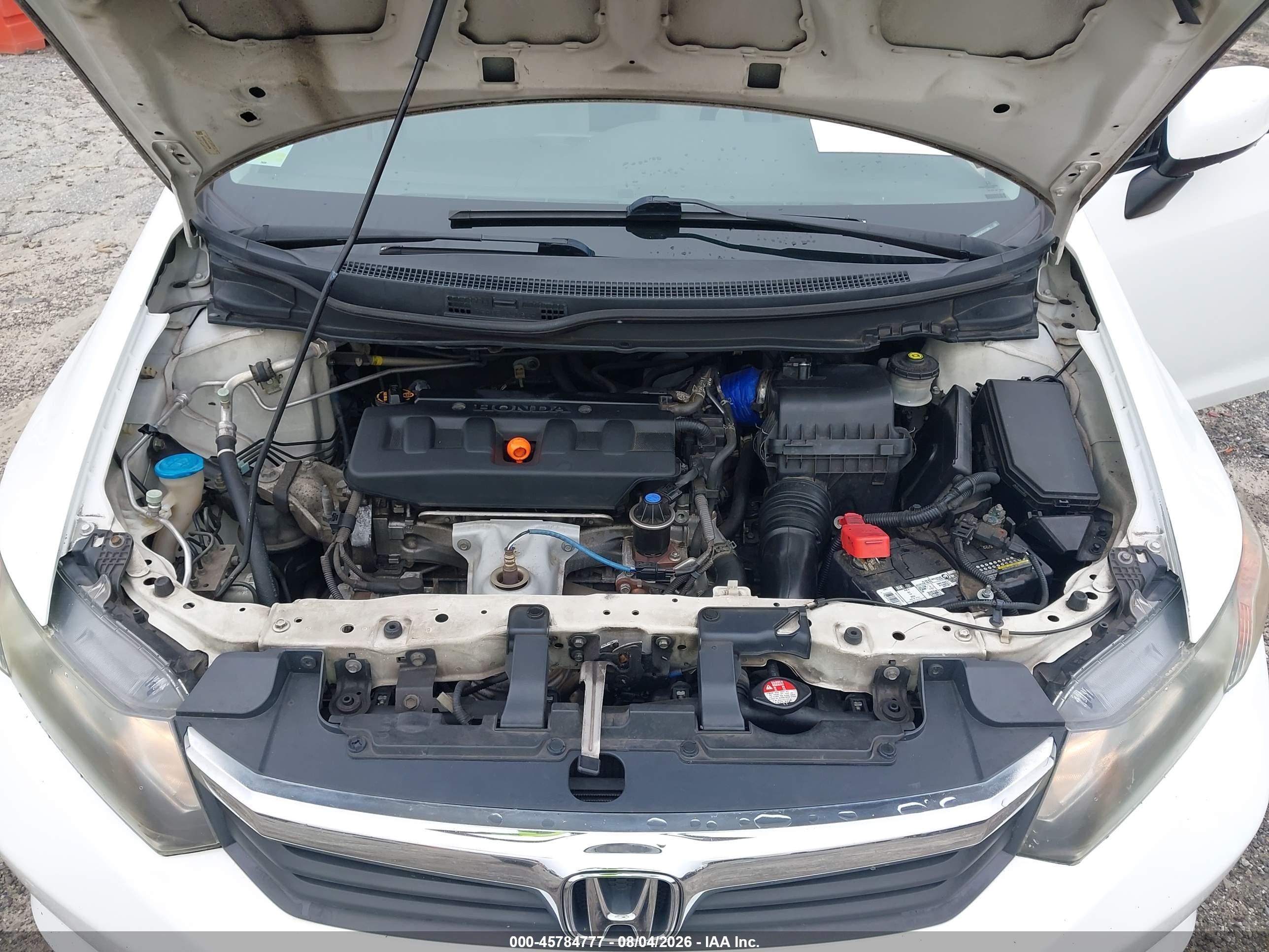 2012 Honda Civic Lx Белый vin: 19XFB2F54CE010366