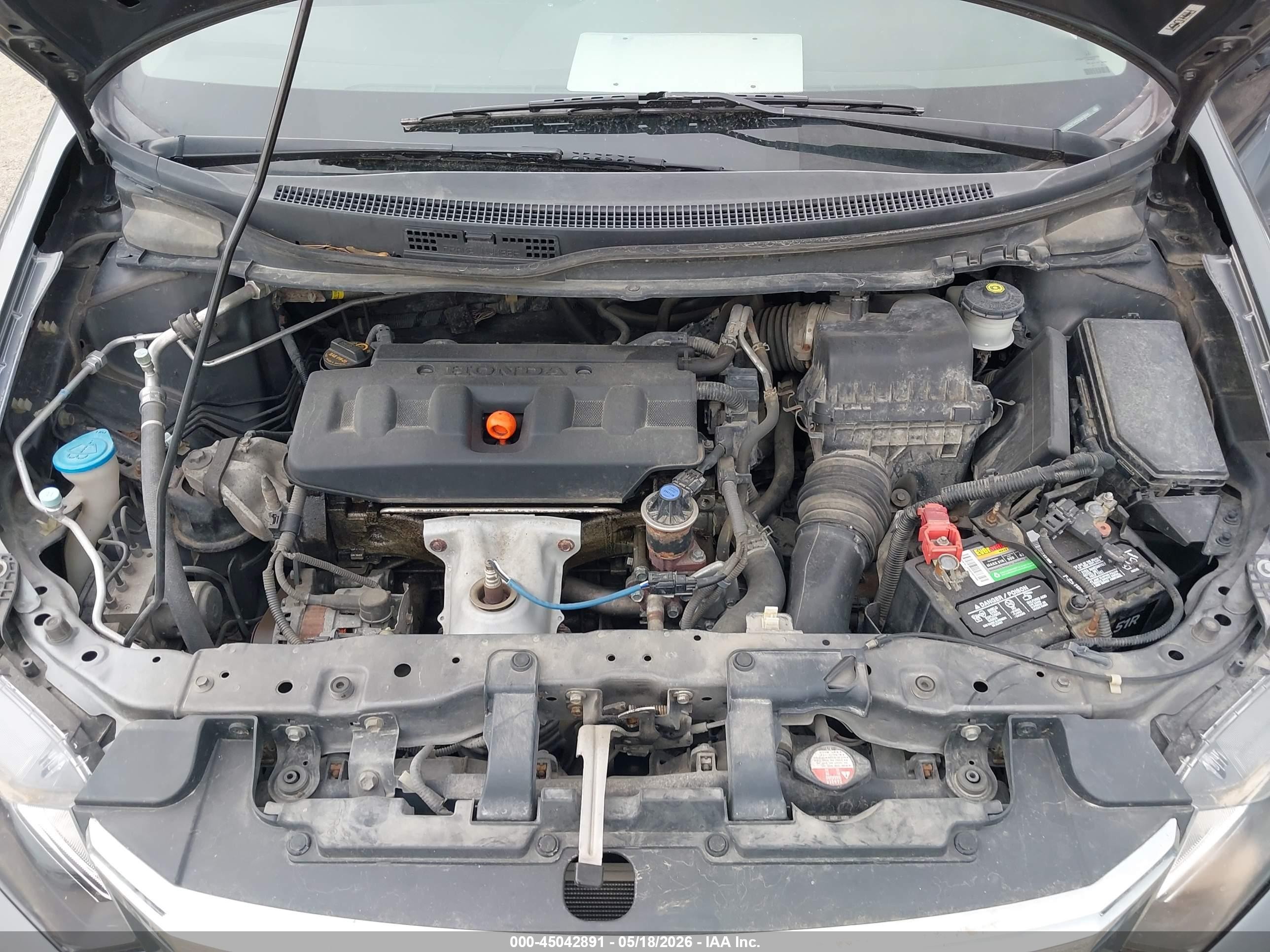 2012 Honda Civic Lx Серый vin: 19XFB2F54CE023604