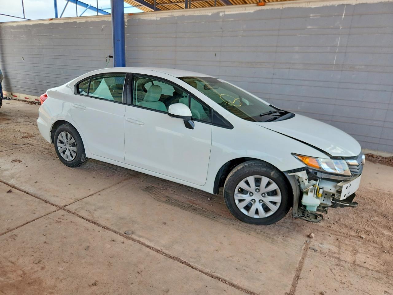 2012 Honda Civic Lx White vin: 19XFB2F54CE054920