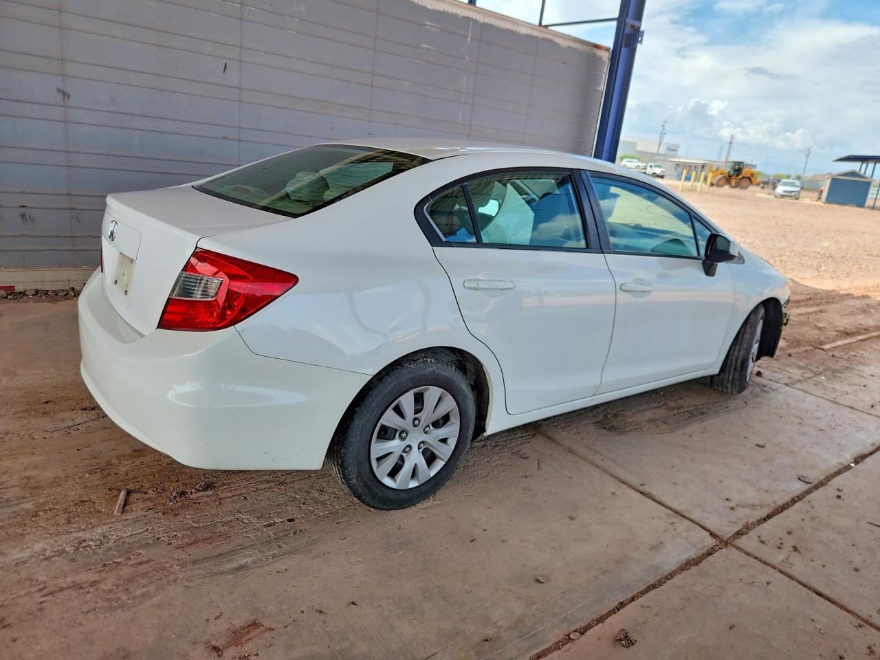 2012 Honda Civic Lx White vin: 19XFB2F54CE054920