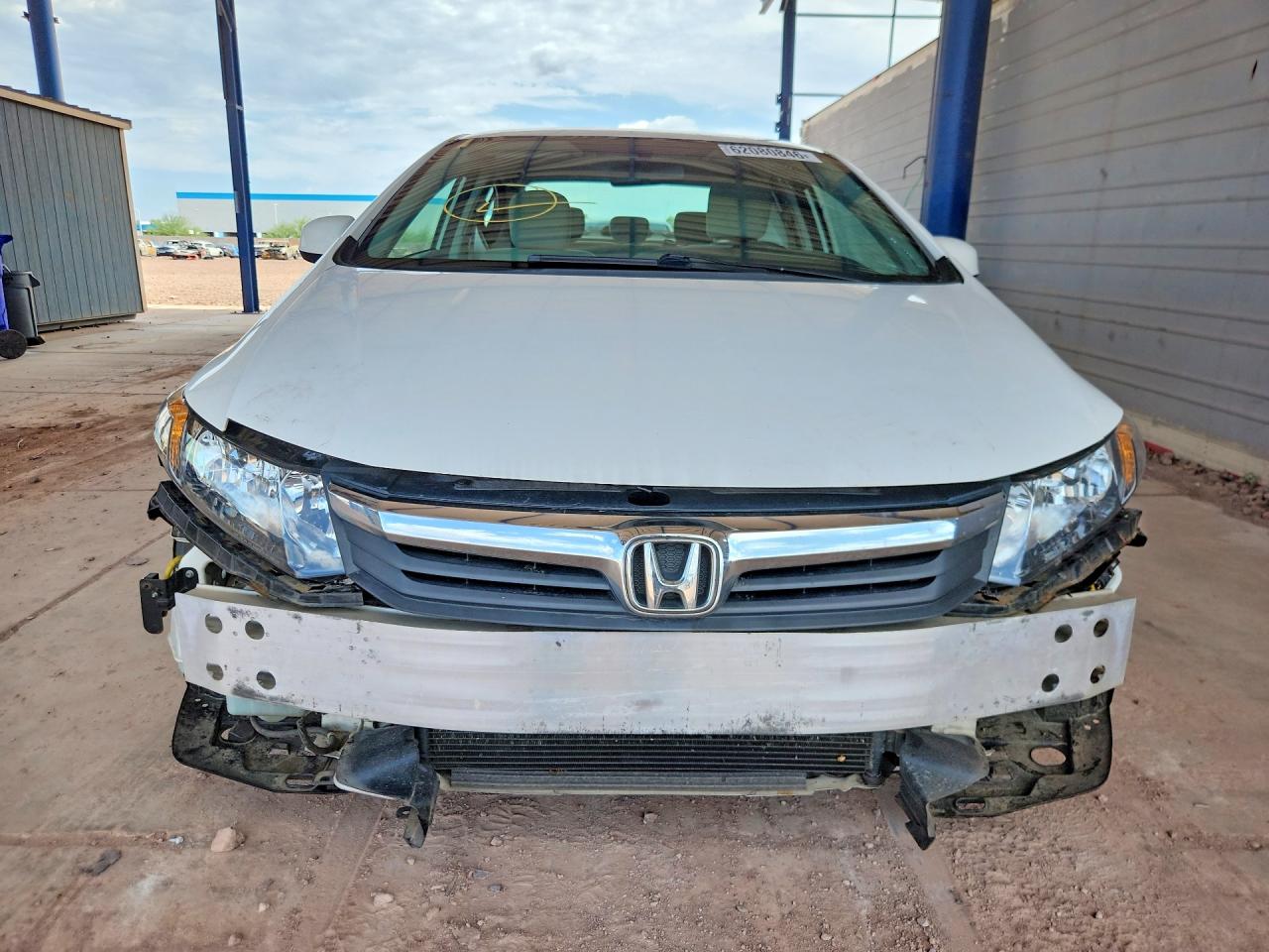 2012 Honda Civic Lx White vin: 19XFB2F54CE054920