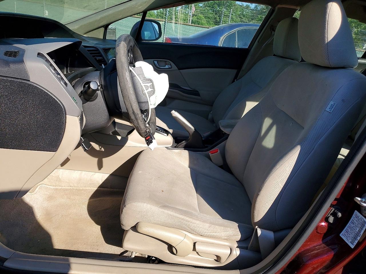 2012 Honda Civic Lx Burgundy vin: 19XFB2F54CE061737