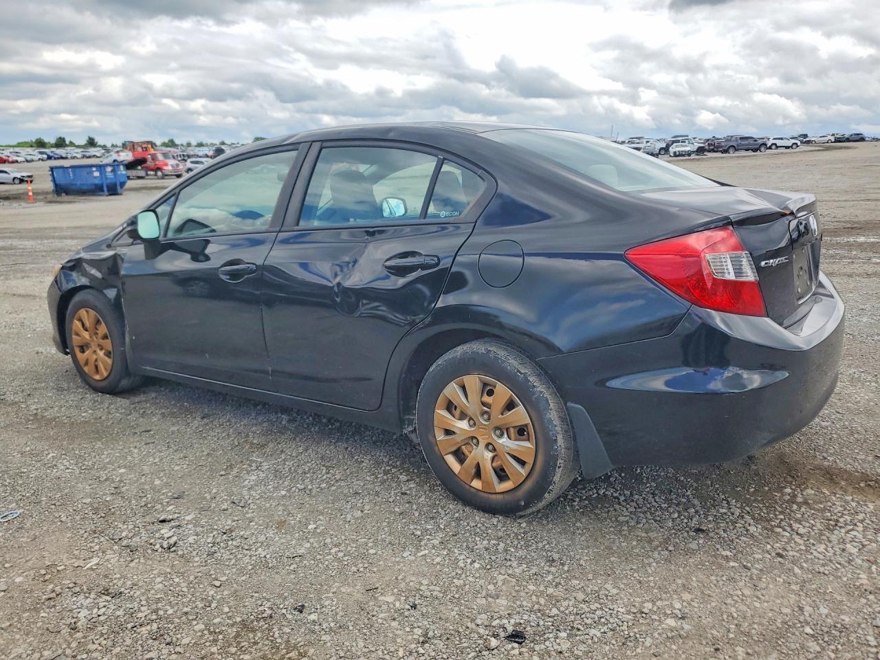 2012 Honda Civic Black vin: 19XFB2F54CE077646