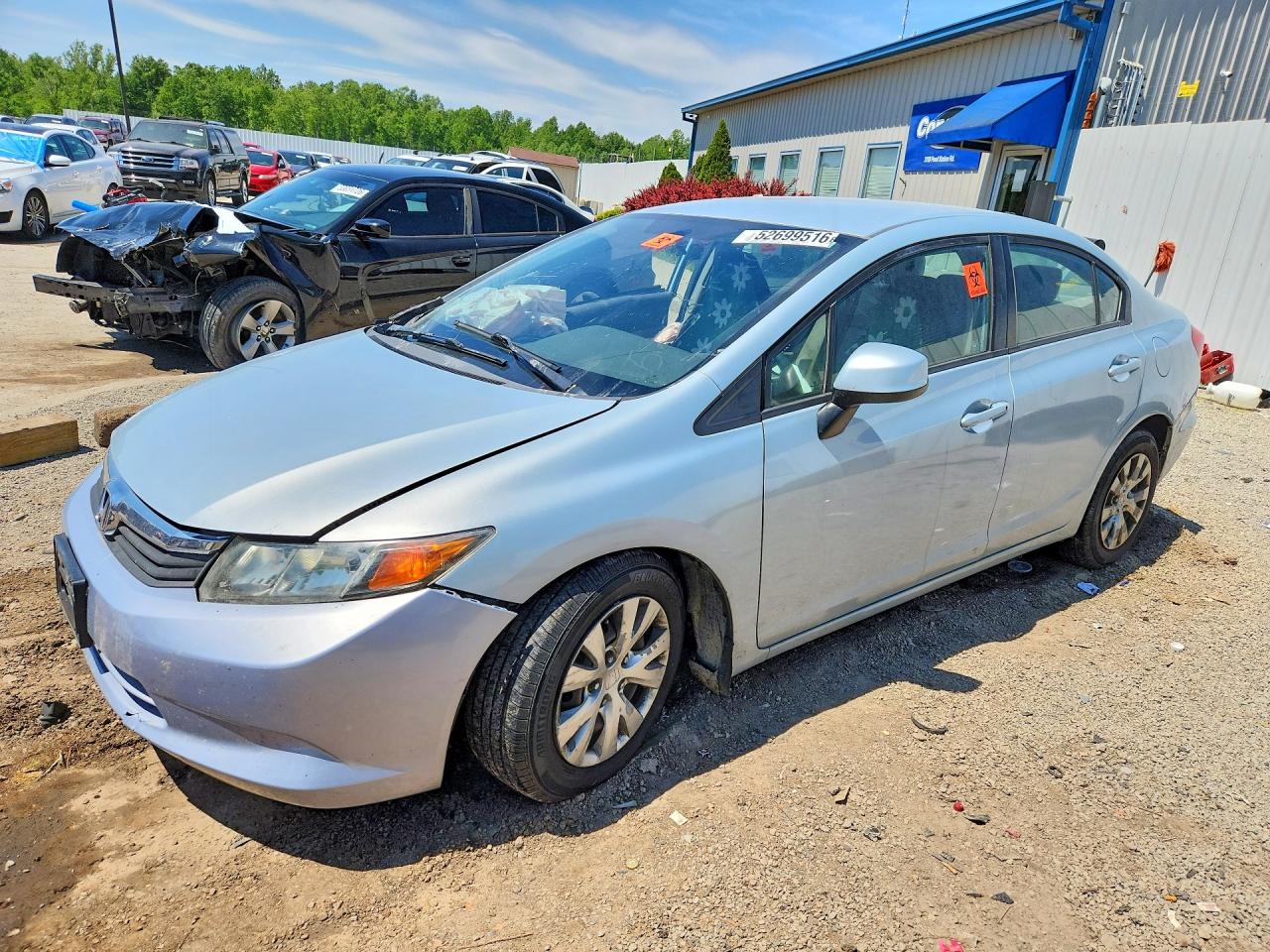 2012 Honda Civic Lx Silver vin: 19XFB2F54CE080014