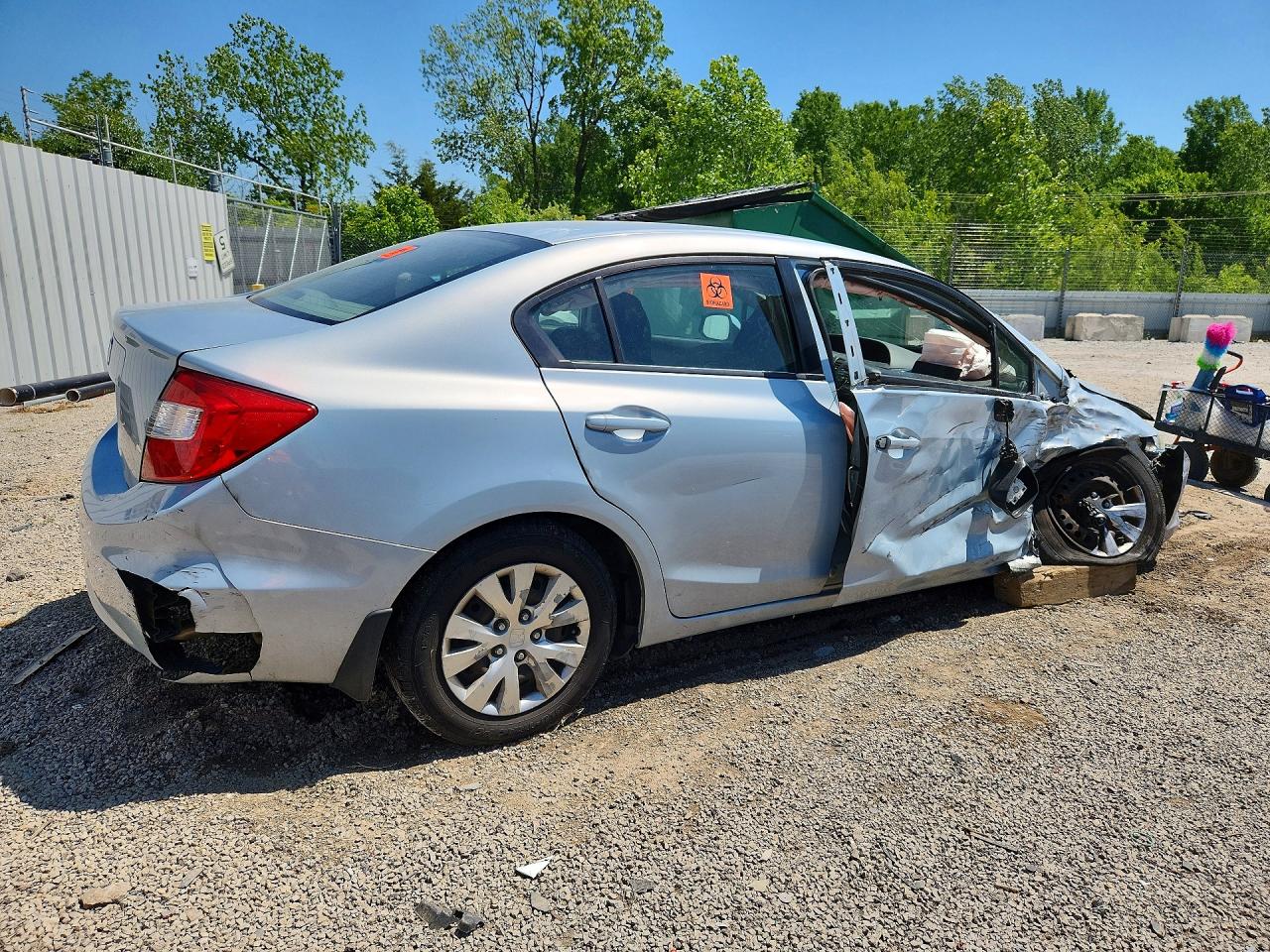 2012 Honda Civic Lx Silver vin: 19XFB2F54CE080014