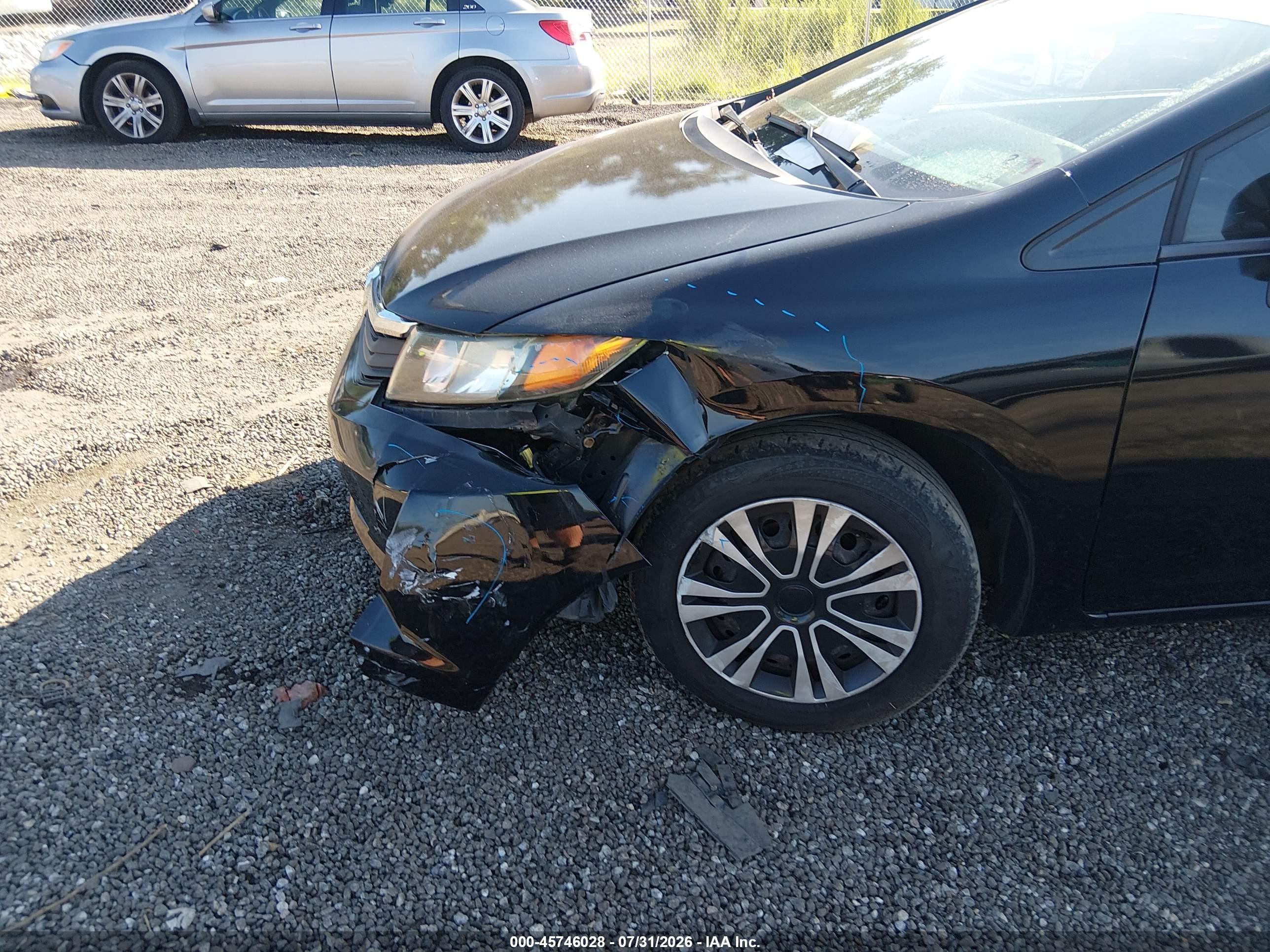 2012 Honda Civic Lx Black vin: 19XFB2F54CE093653