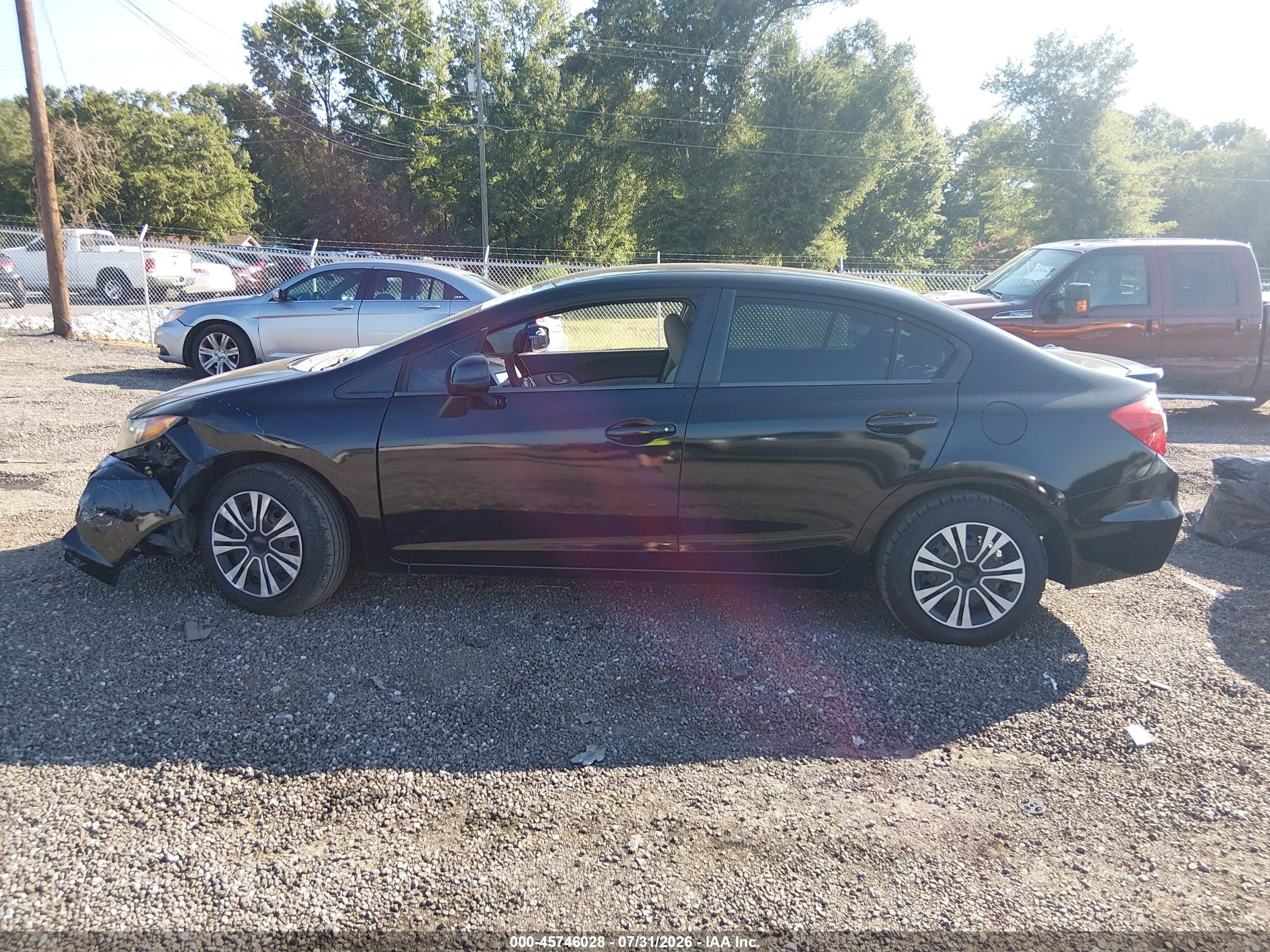 2012 Honda Civic Lx Black vin: 19XFB2F54CE093653