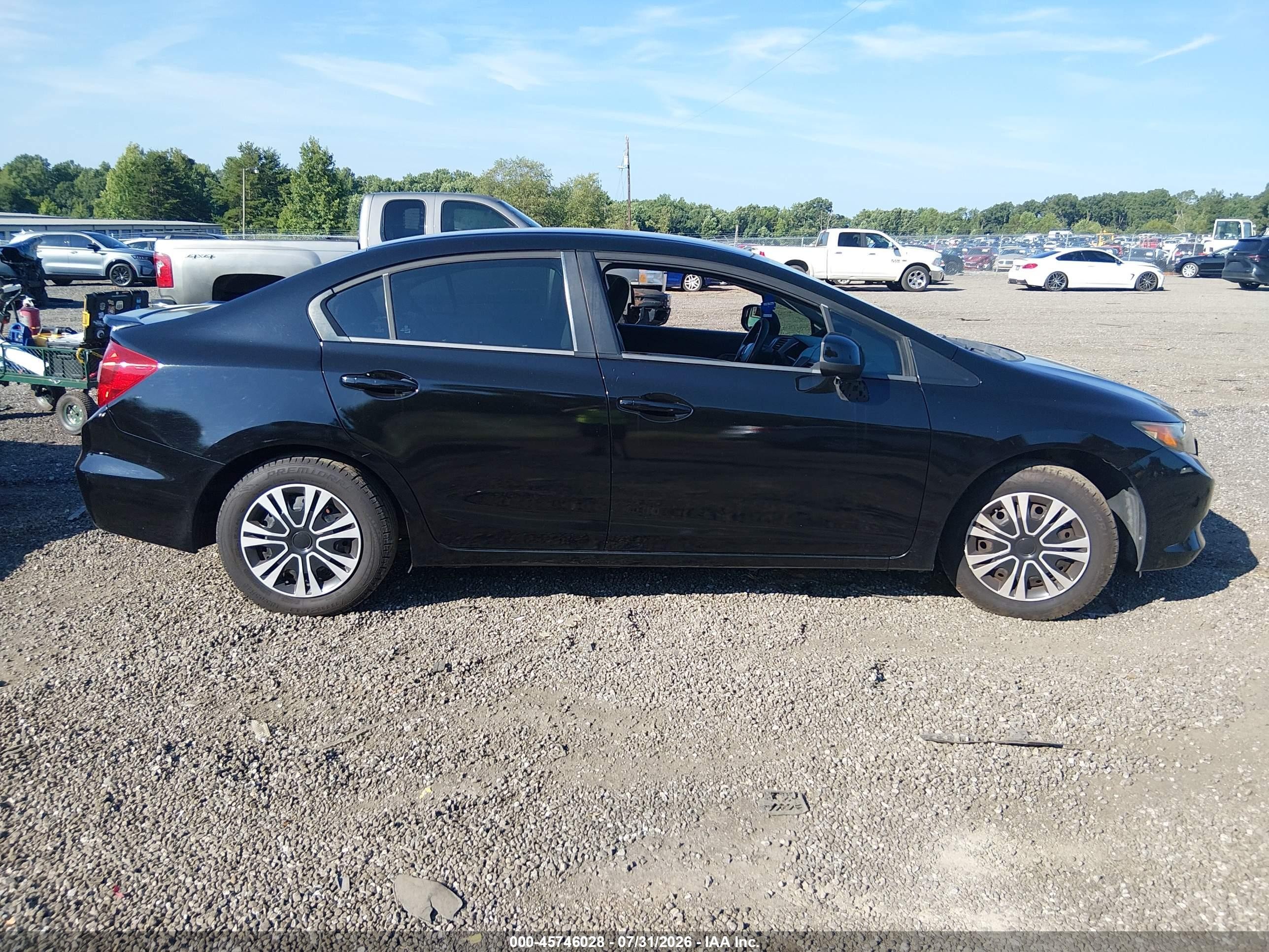 2012 Honda Civic Lx Black vin: 19XFB2F54CE093653