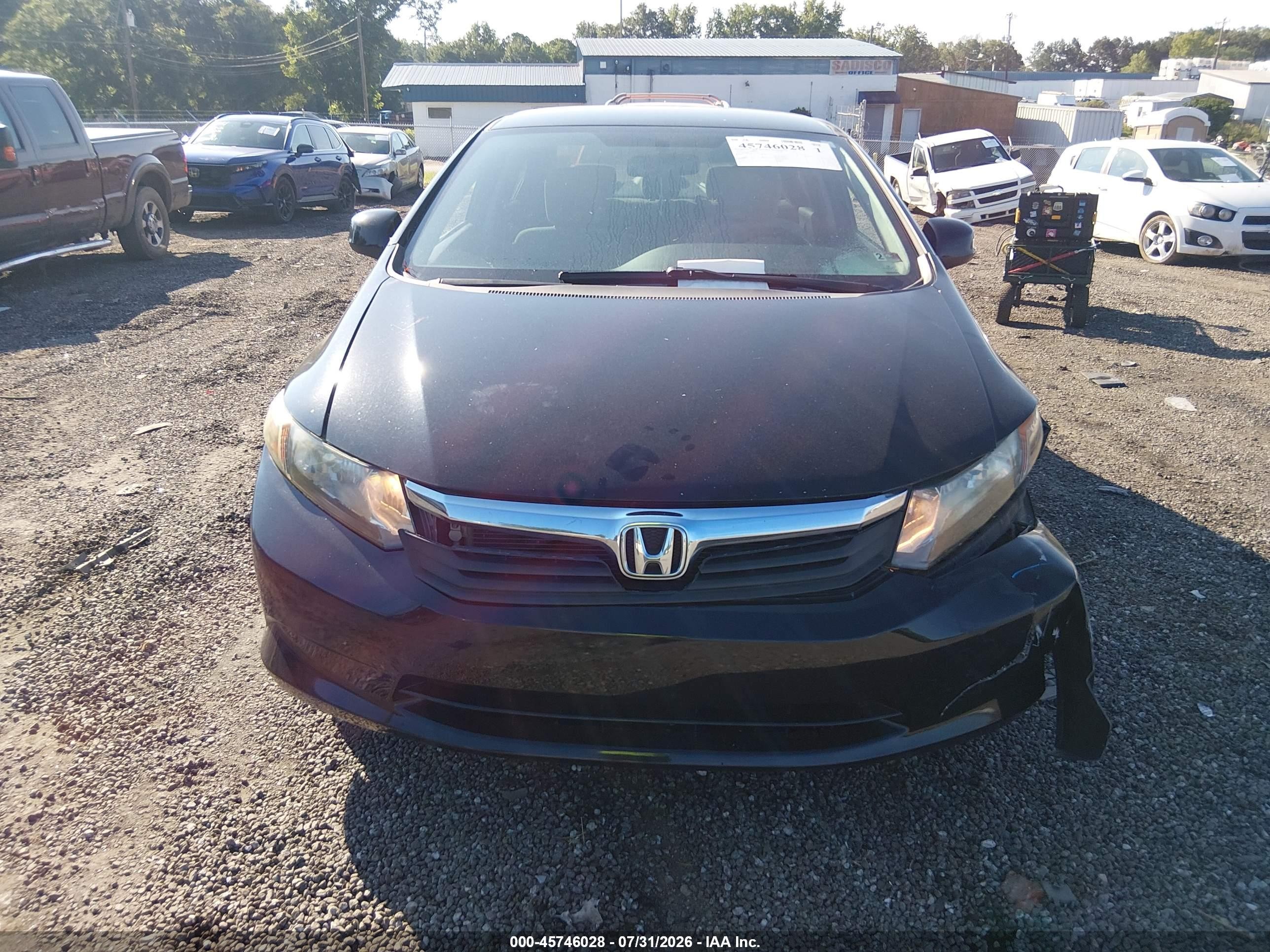 2012 Honda Civic Lx Black vin: 19XFB2F54CE093653