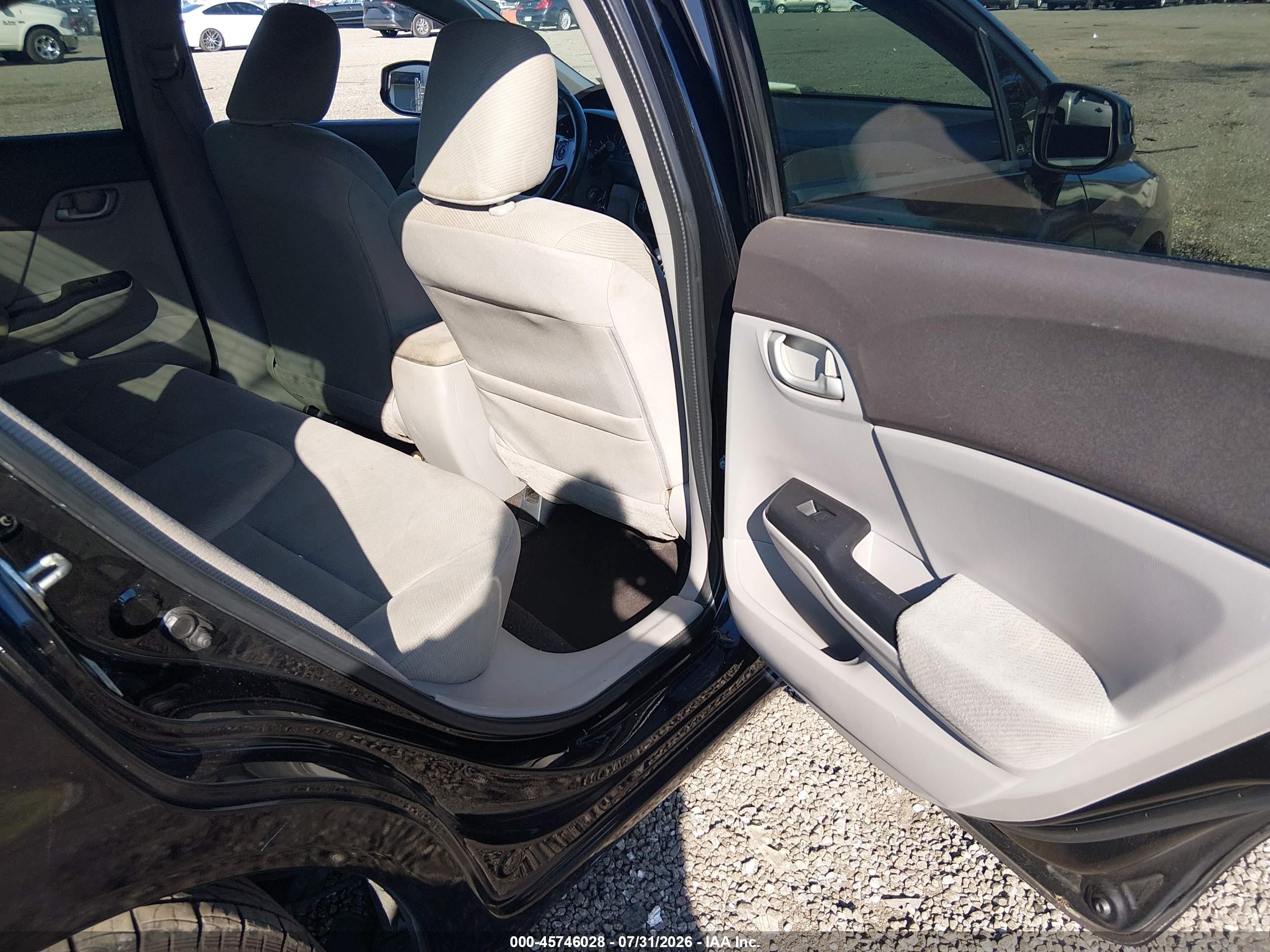 2012 Honda Civic Lx Black vin: 19XFB2F54CE093653