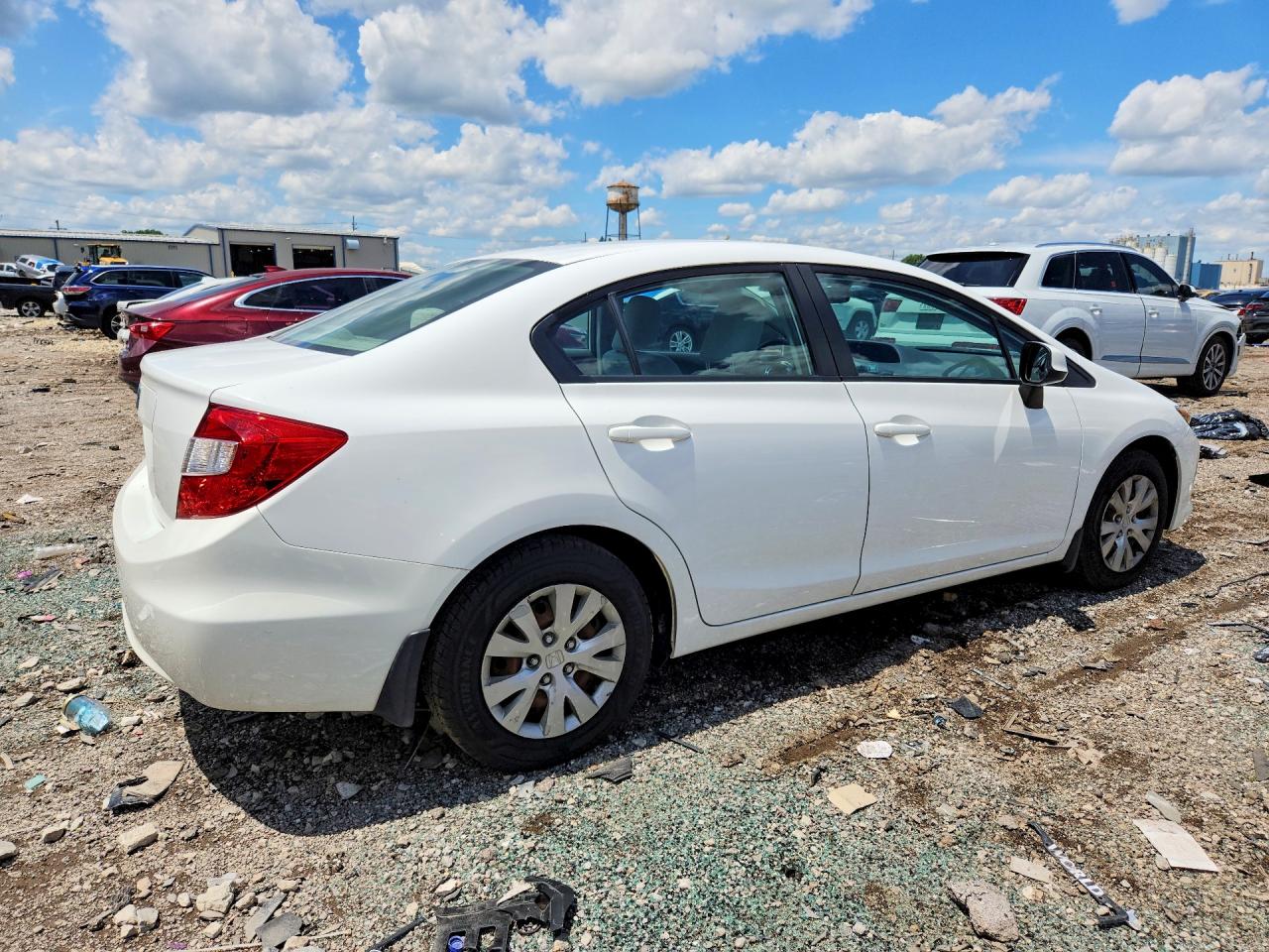 2012 Honda Civic Lx Белый vin: 19XFB2F54CE095788
