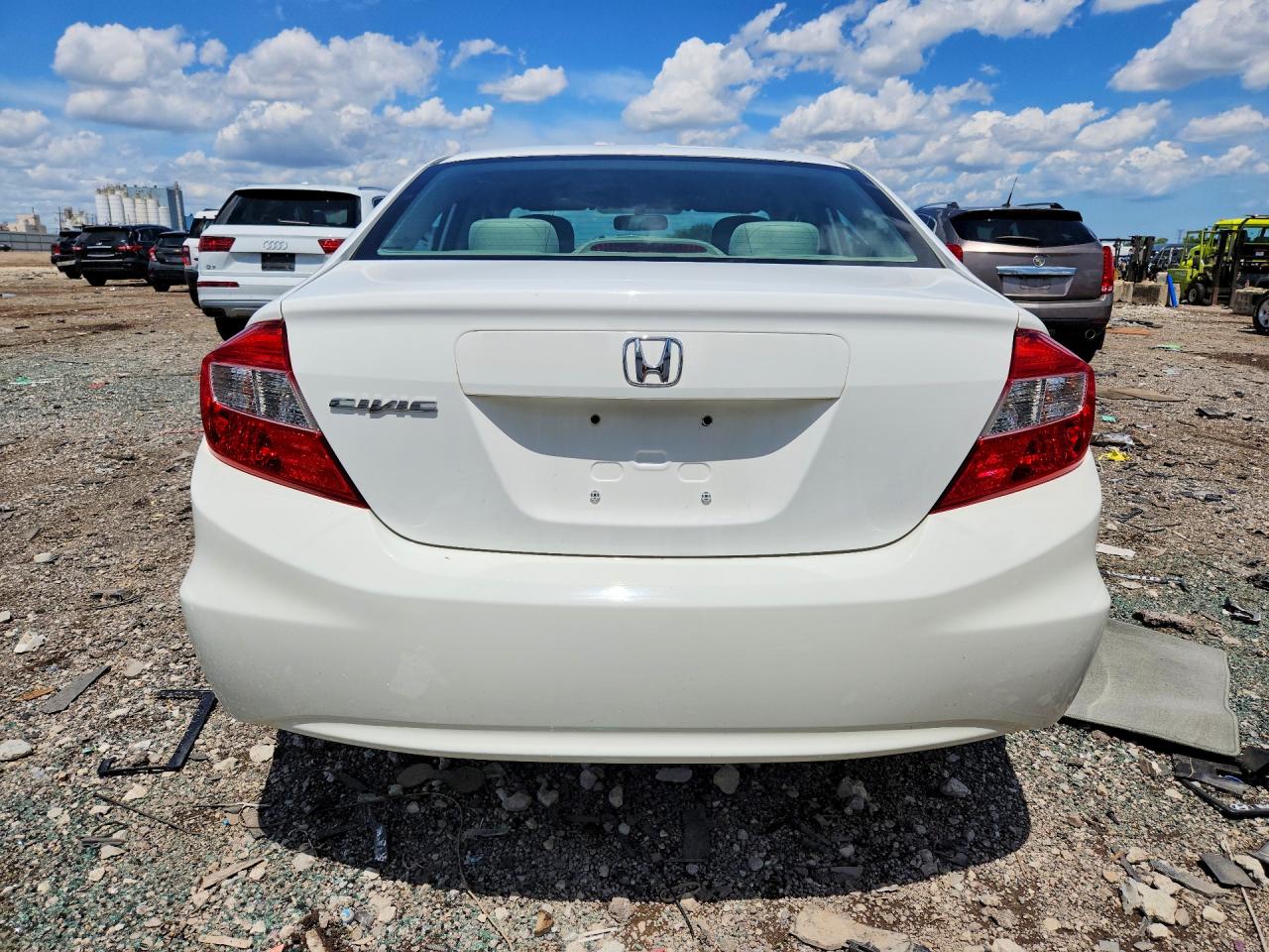 2012 Honda Civic Lx Белый vin: 19XFB2F54CE095788