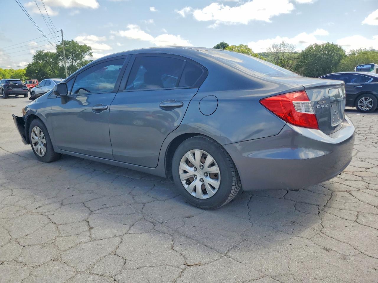 2012 Honda Civic Lx Gray vin: 19XFB2F54CE104330