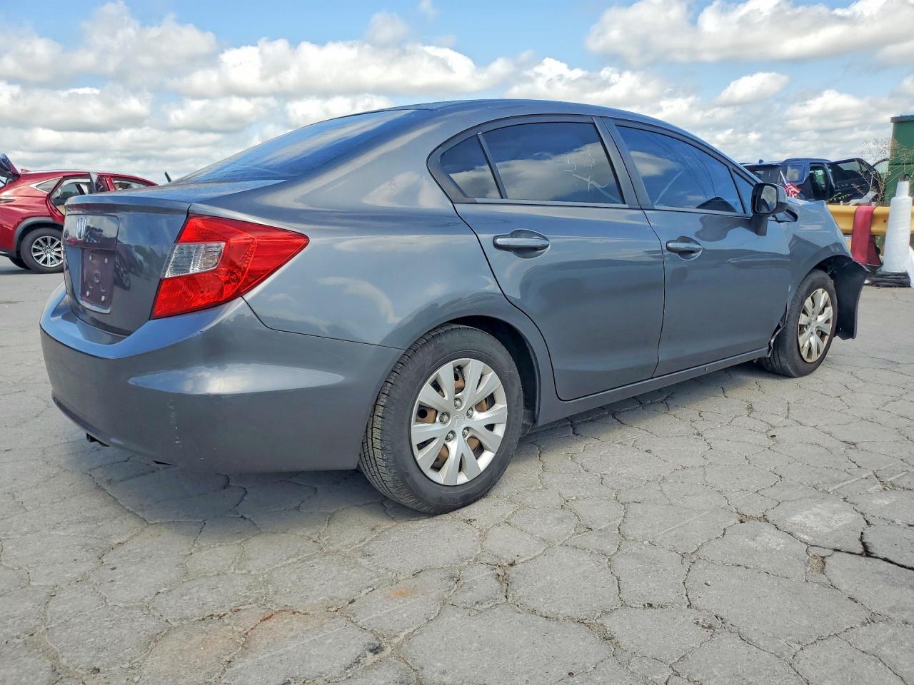 2012 Honda Civic Lx Gray vin: 19XFB2F54CE104330