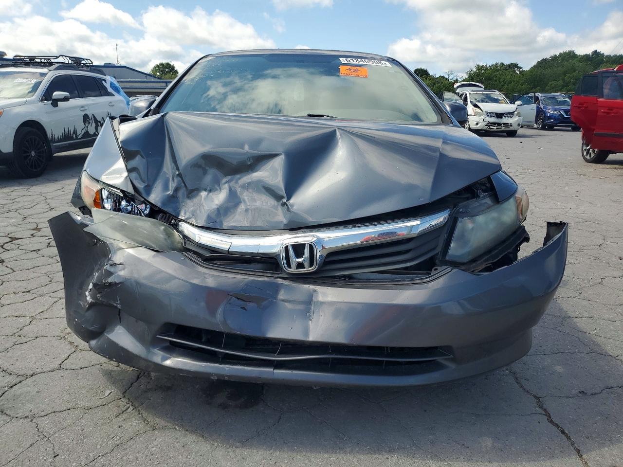 2012 Honda Civic Lx Gray vin: 19XFB2F54CE104330