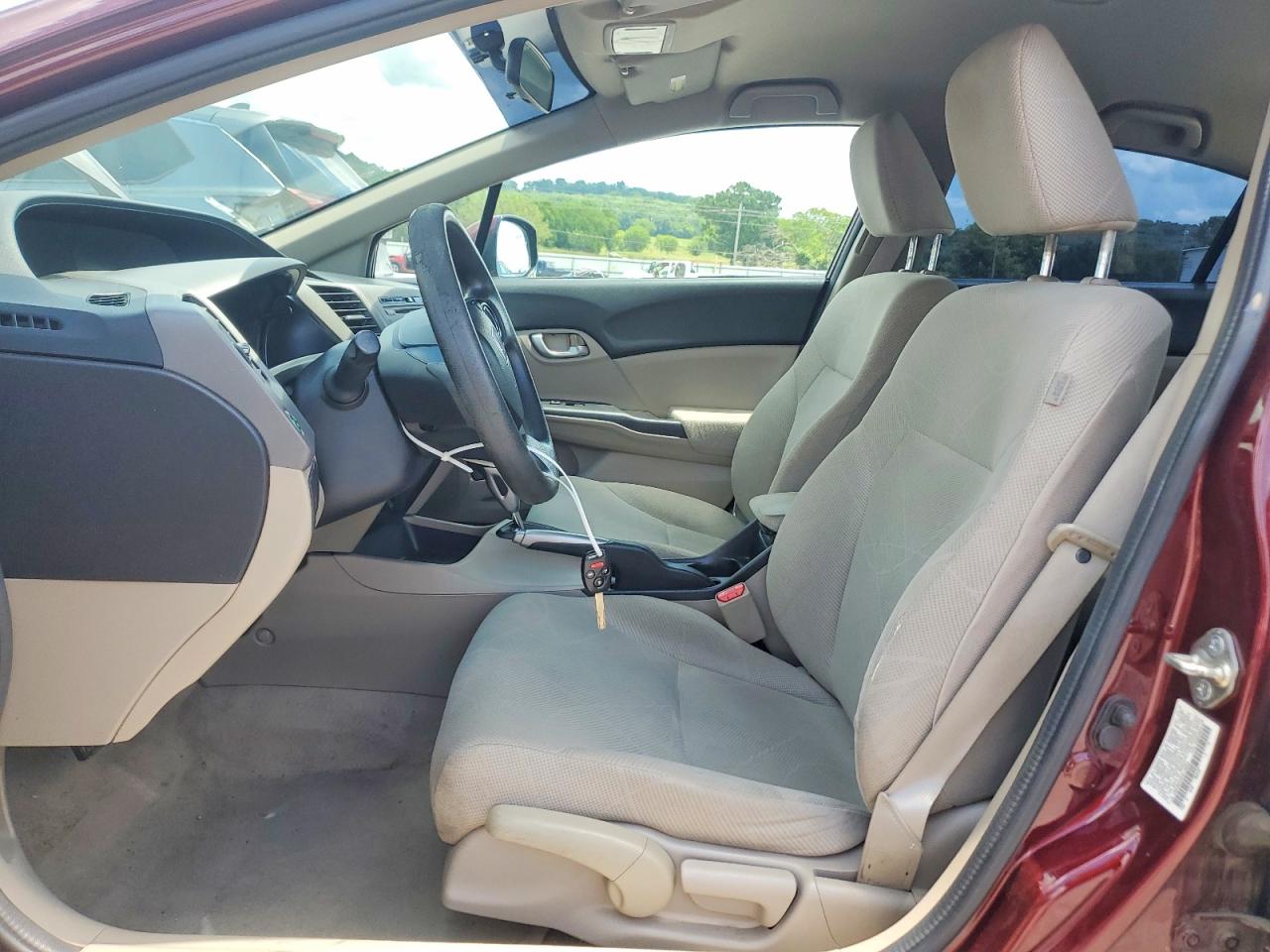 2012 Honda Civic Lx Maroon vin: 19XFB2F54CE110354
