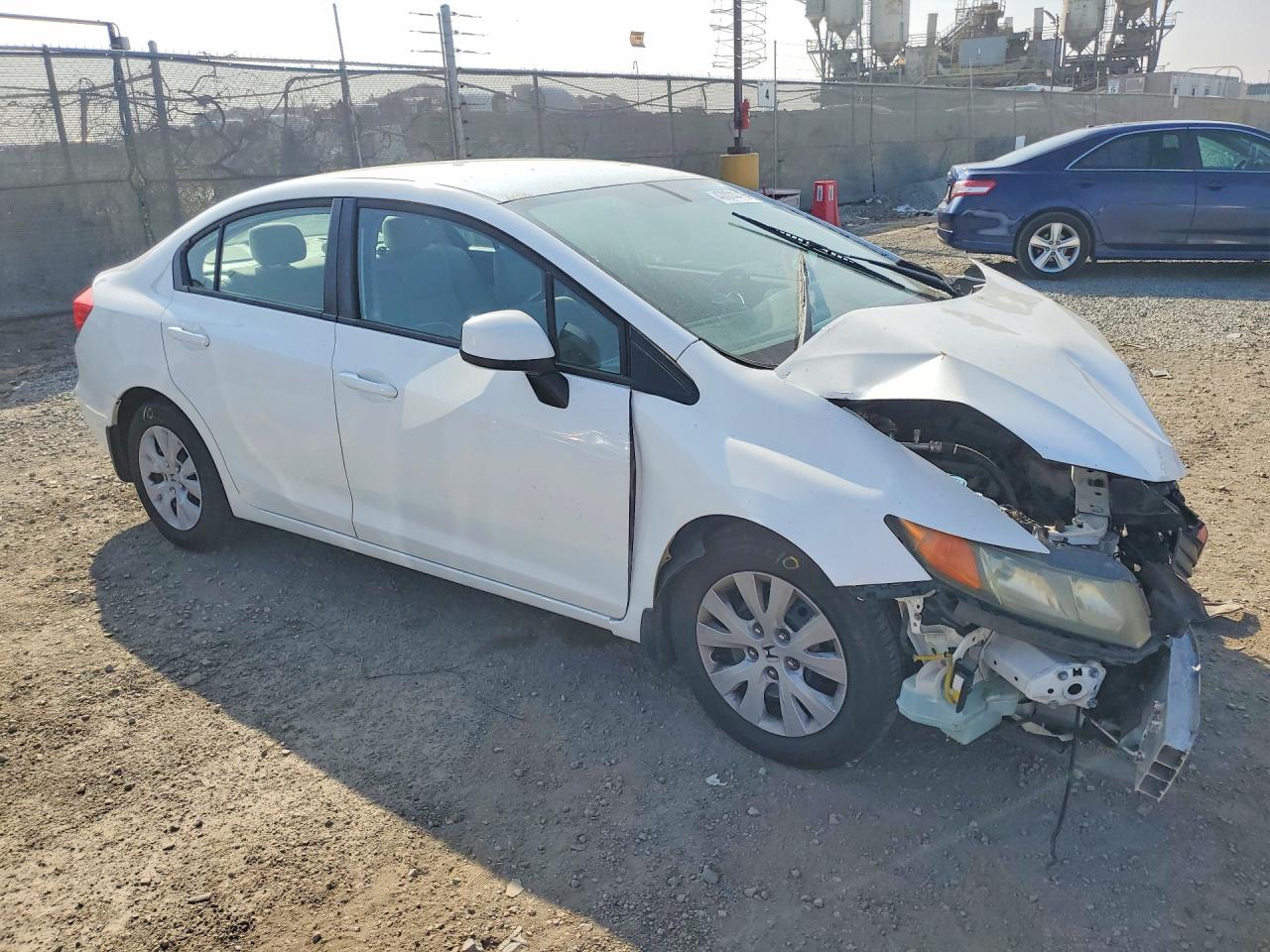 2012 Honda Civic Lx White vin: 19XFB2F54CE304561