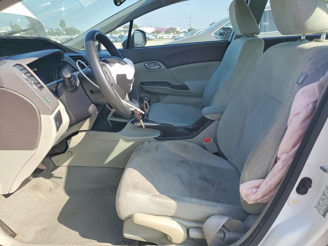2012 Honda Civic Lx White vin: 19XFB2F54CE304561