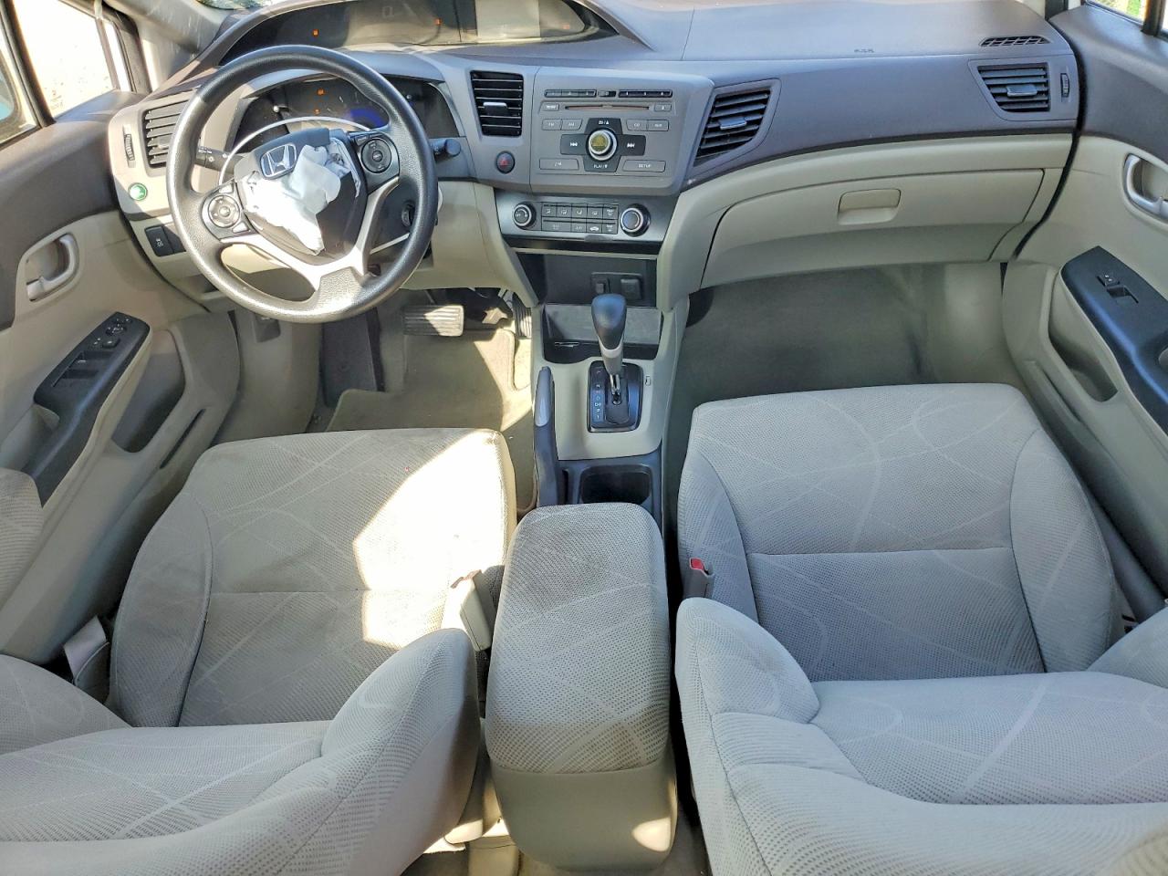 2012 Honda Civic Lx White vin: 19XFB2F54CE304561