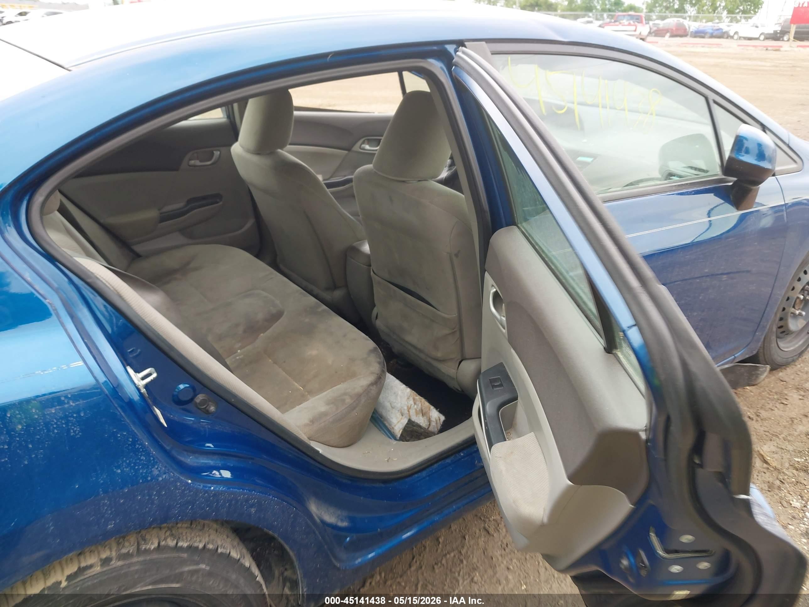 2012 Honda Civic Lx Blue vin: 19XFB2F54CE321361