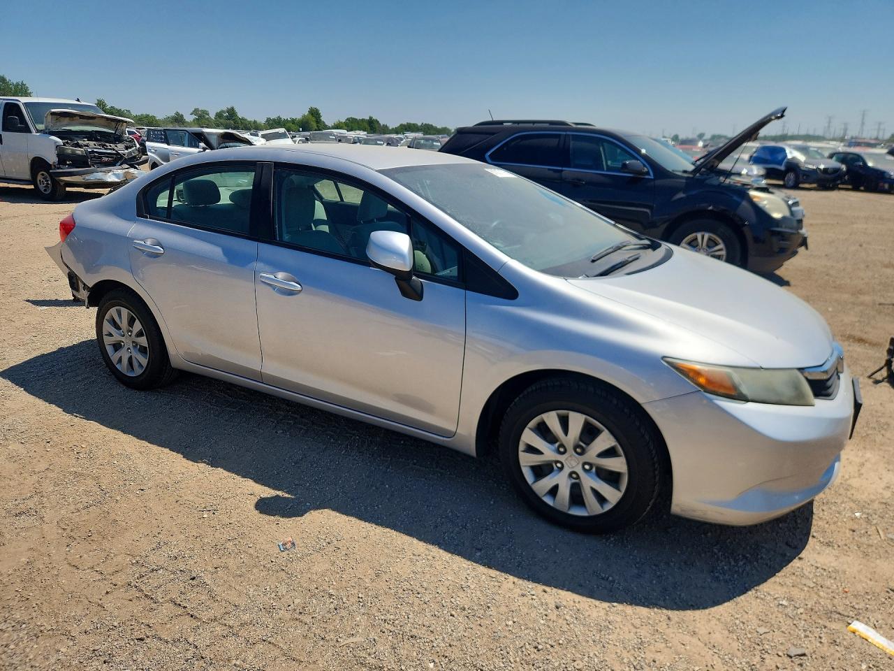 2012 Honda Civic Lx Silver vin: 19XFB2F54CE336541