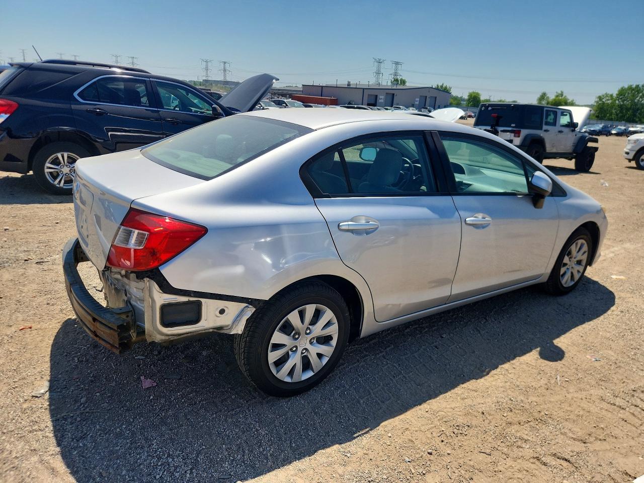 2012 Honda Civic Lx Silver vin: 19XFB2F54CE336541
