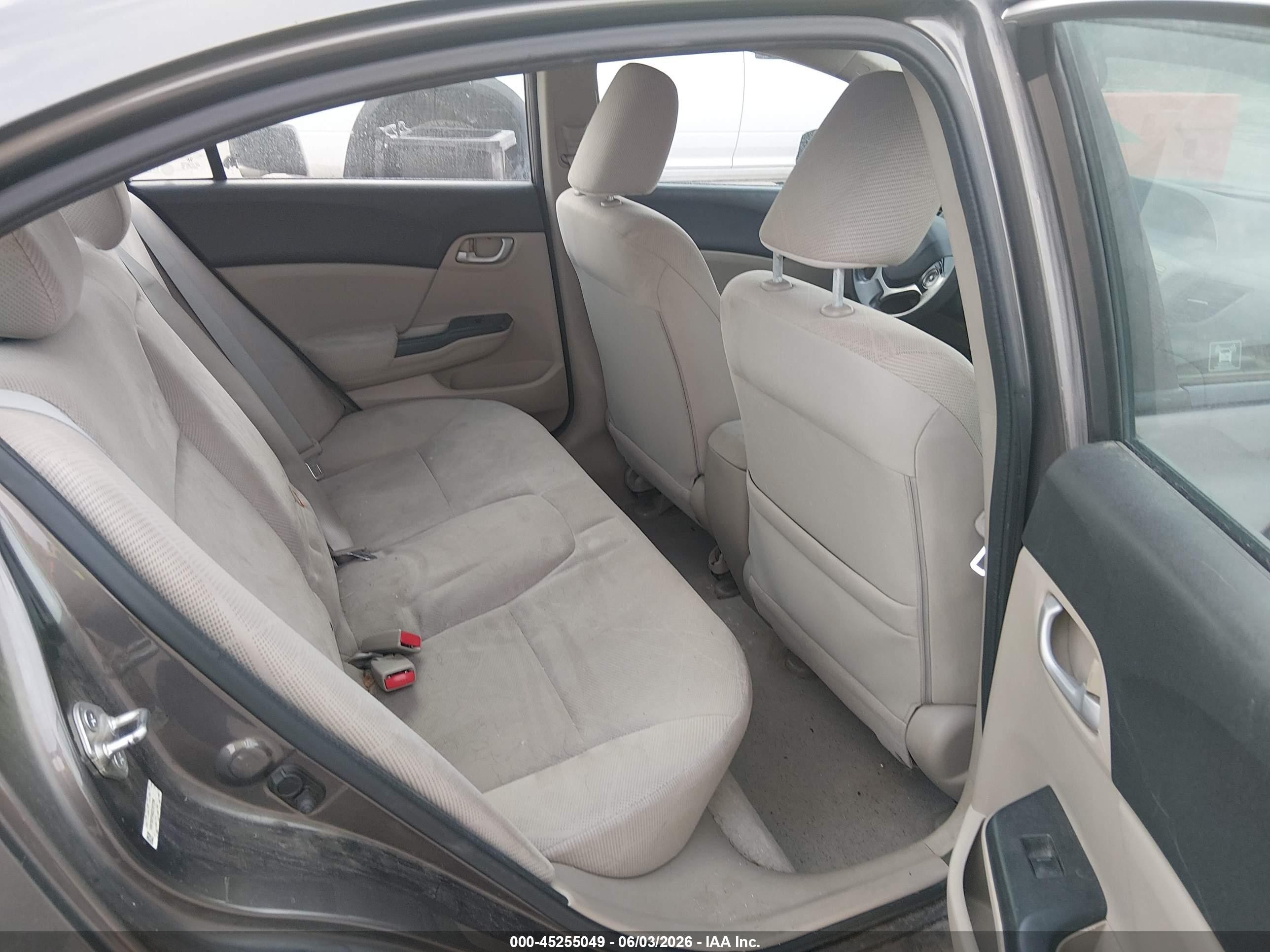 2012 Honda Civic Lx Gray vin: 19XFB2F54CE337298