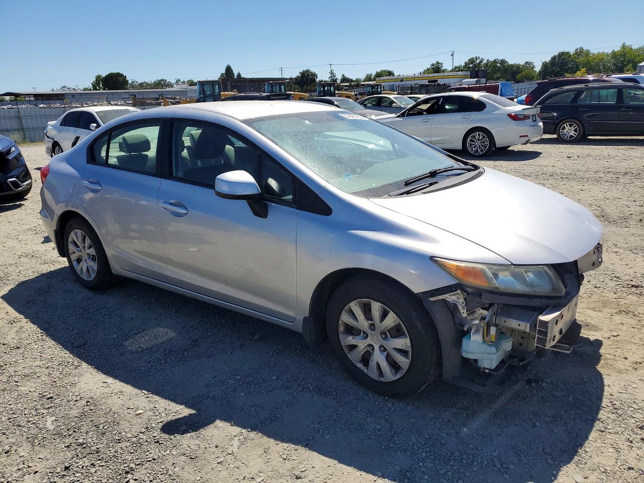 2012 Honda Civic Lx Silver vin: 19XFB2F54CE337480