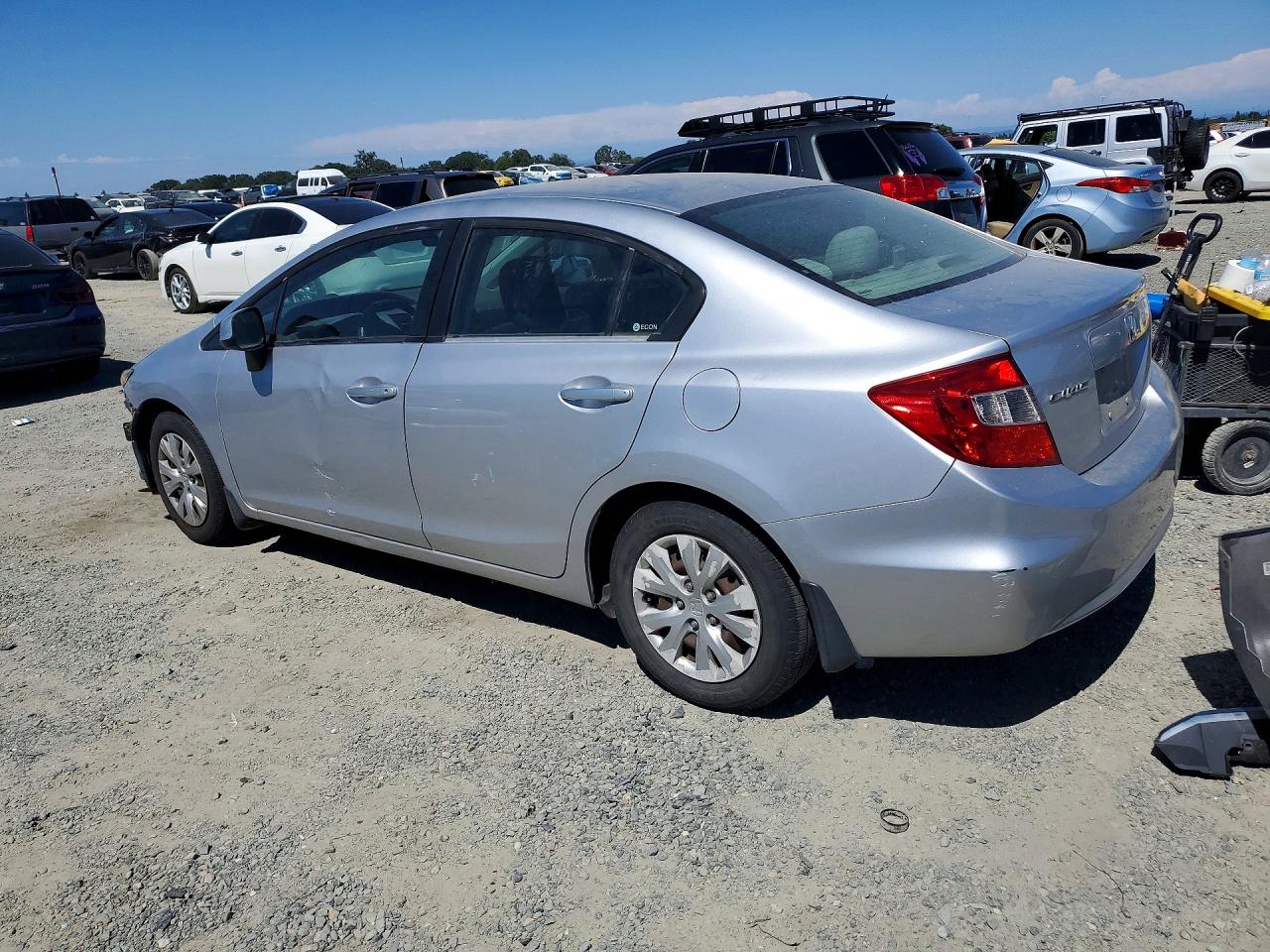 2012 Honda Civic Lx Silver vin: 19XFB2F54CE337480