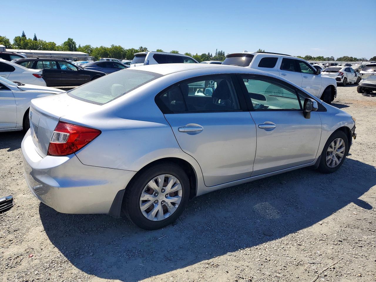 2012 Honda Civic Lx Silver vin: 19XFB2F54CE337480
